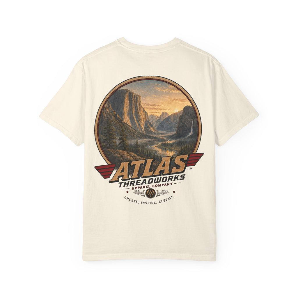 Atlas Threadworks Vintage Yosemite T-Shirt — Scenic Back Graphic