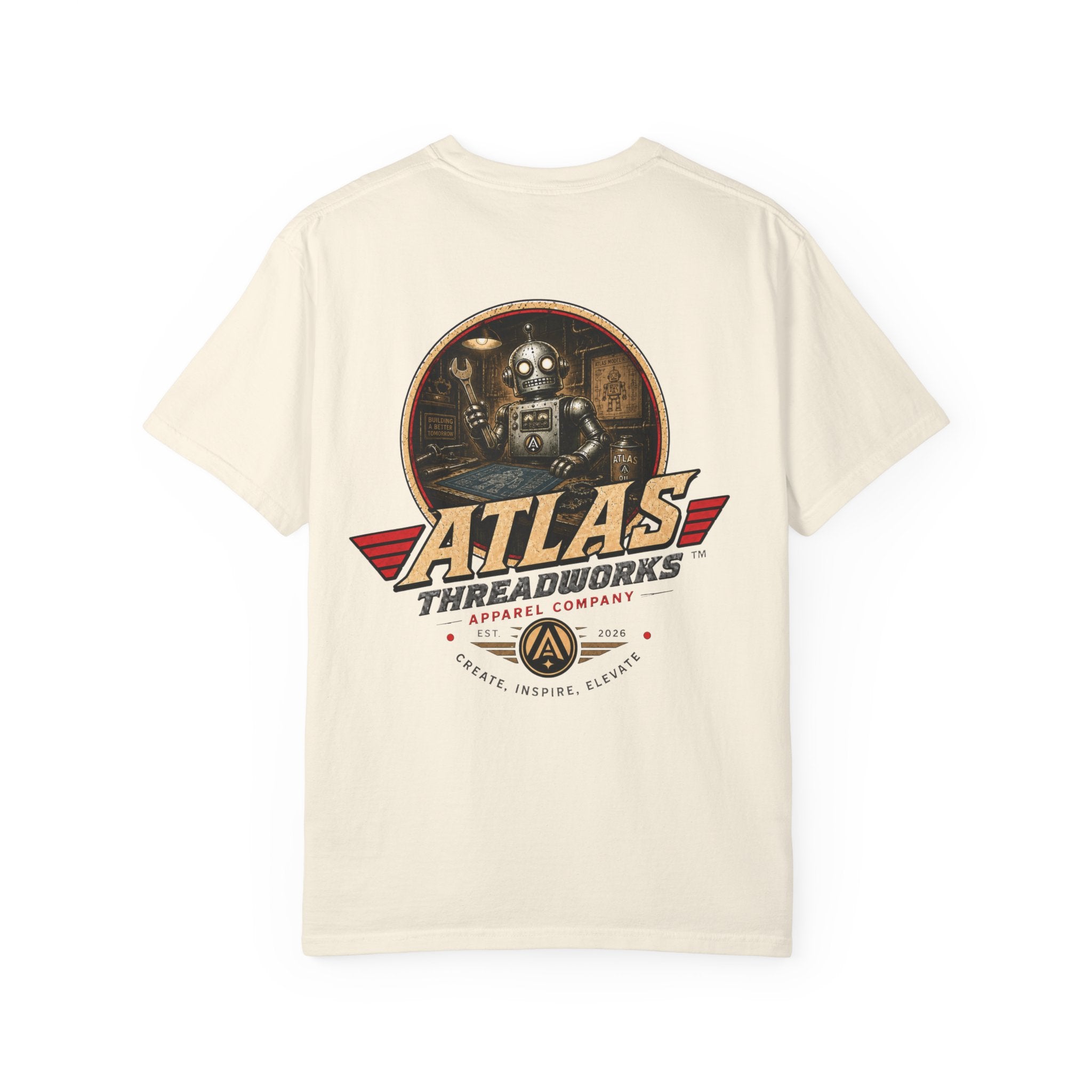 Atlas Threadworks Graphic T-Shirt — Vintage Robot Logo Tee