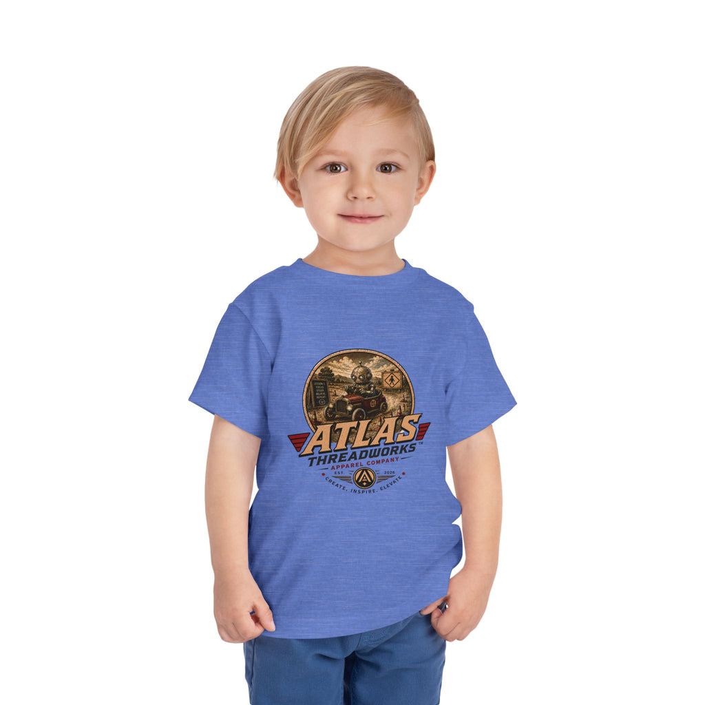 Toddler Tee — Atlas Threadworks Vintage Learning to Drive Logo Kids Shirt