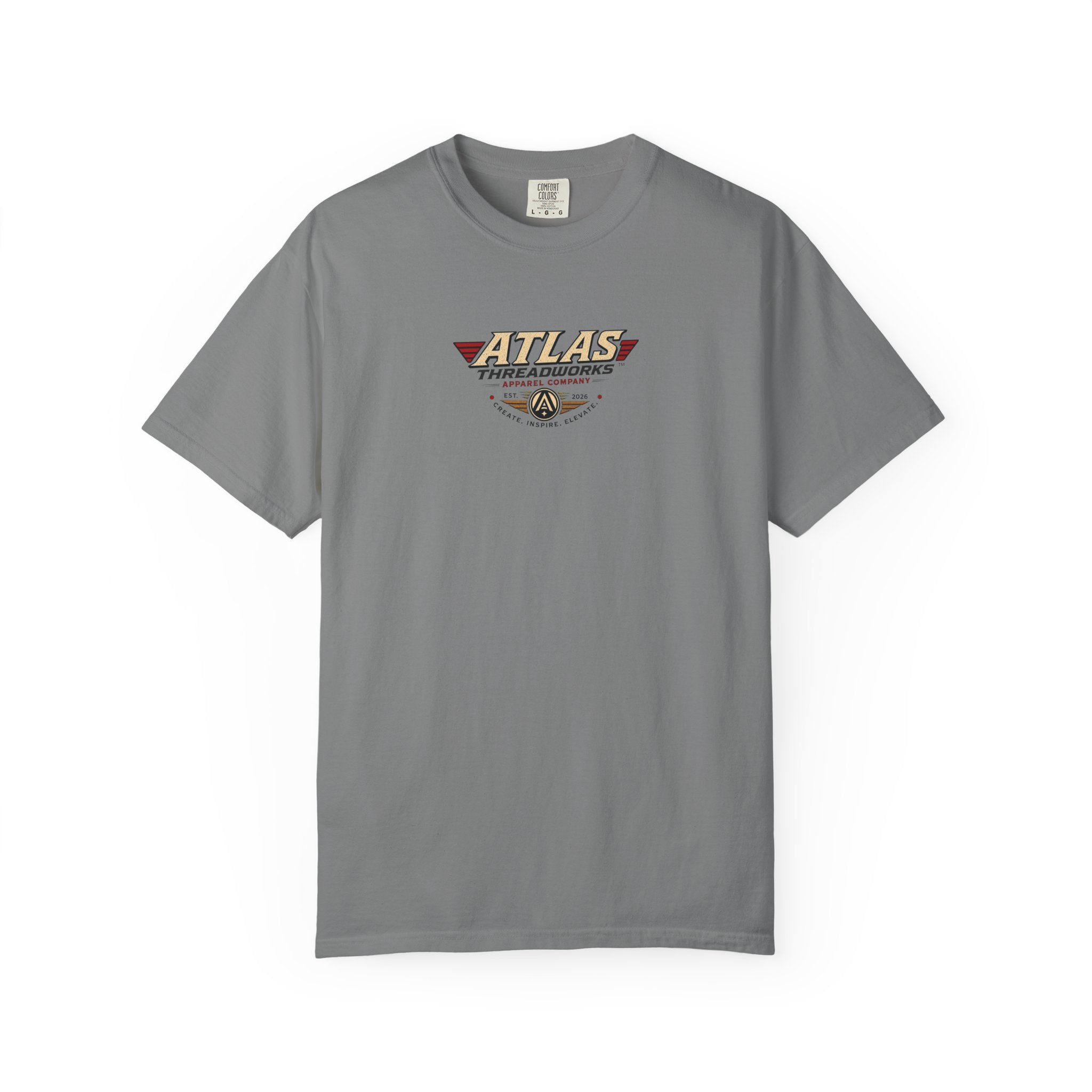 Atlas Threadworks Vintage Logo T‑Shirt Ancient Egypt UFO