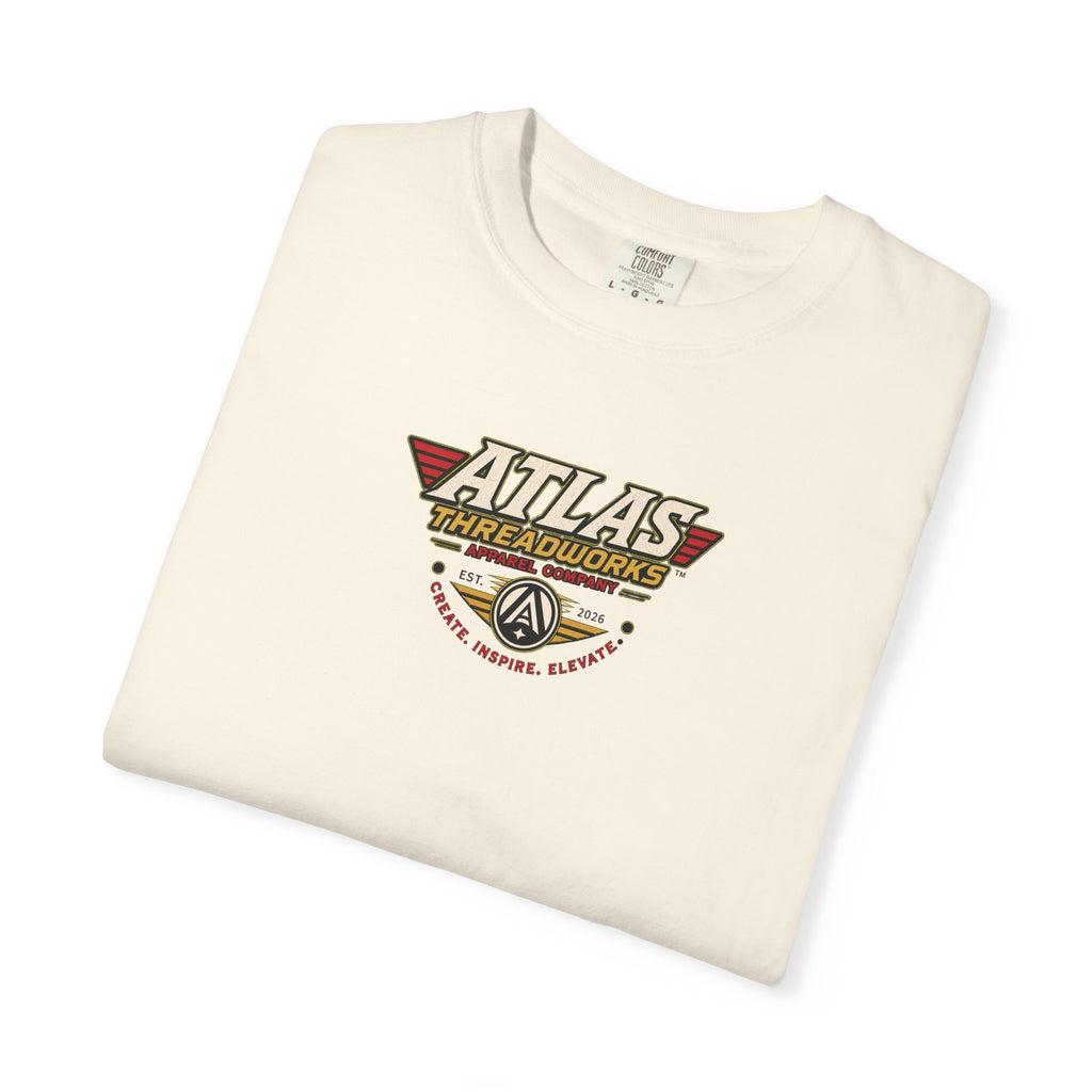 Atlas Threadworks Vintage Logo T‑Shirt Ancient Egypt UFO