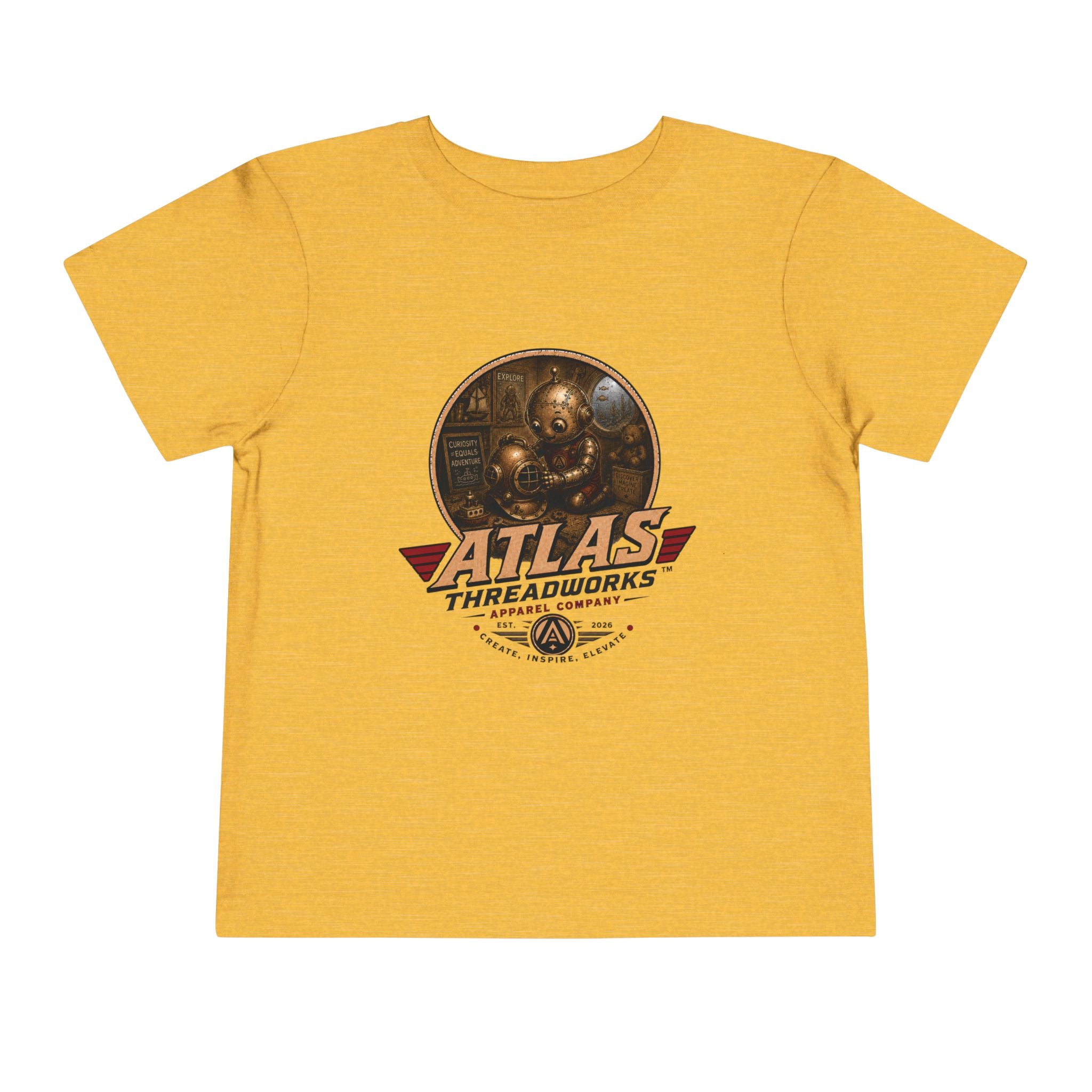 Atlas Threadworks Toddler Tee — Retro Vintage Diving Mechanic Logo