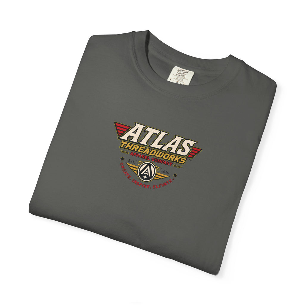Atlas Threadworks Vintage Logo T‑Shirt Ancient Egypt UFO