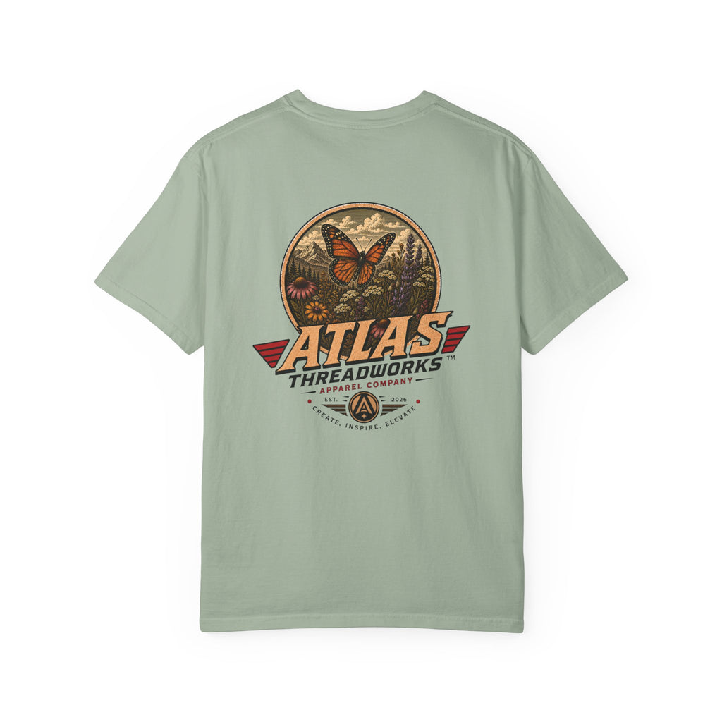 Atlas Threadworks Butterfly Graphic T-Shirt — Vintage Butterfly Logo Tee