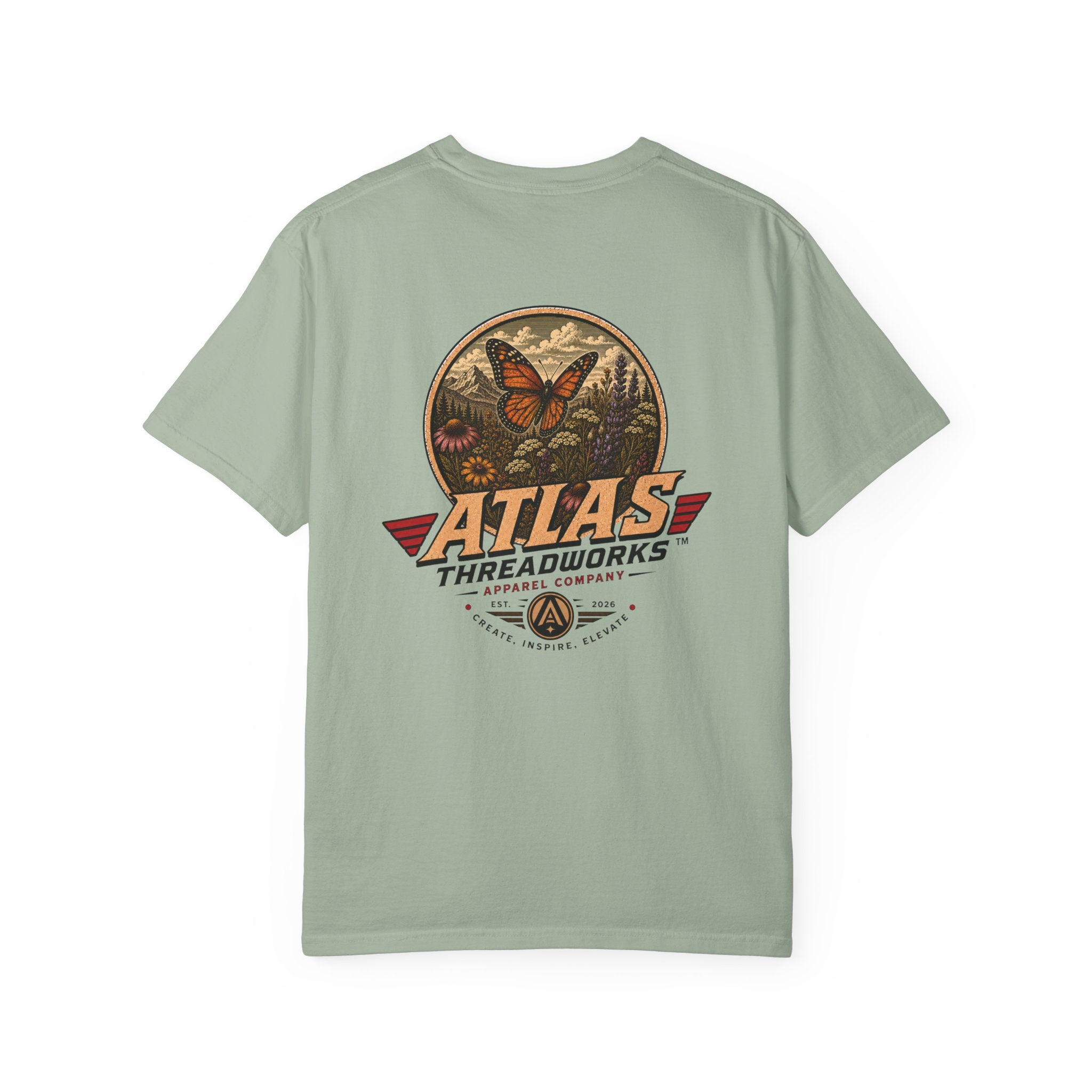 Atlas Threadworks Butterfly Graphic T-Shirt — Vintage Butterfly Logo Tee