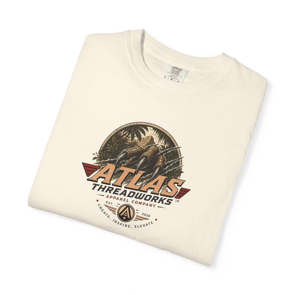 Atlas Threadworks Vintage Dinosaur T-Shirt — 'Atlas Threadworks' Logo Tee