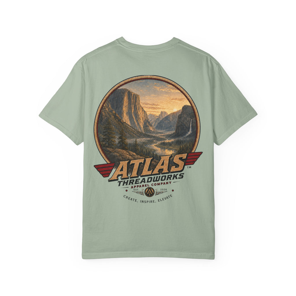 Atlas Threadworks Vintage Yosemite T-Shirt — Scenic Back Graphic