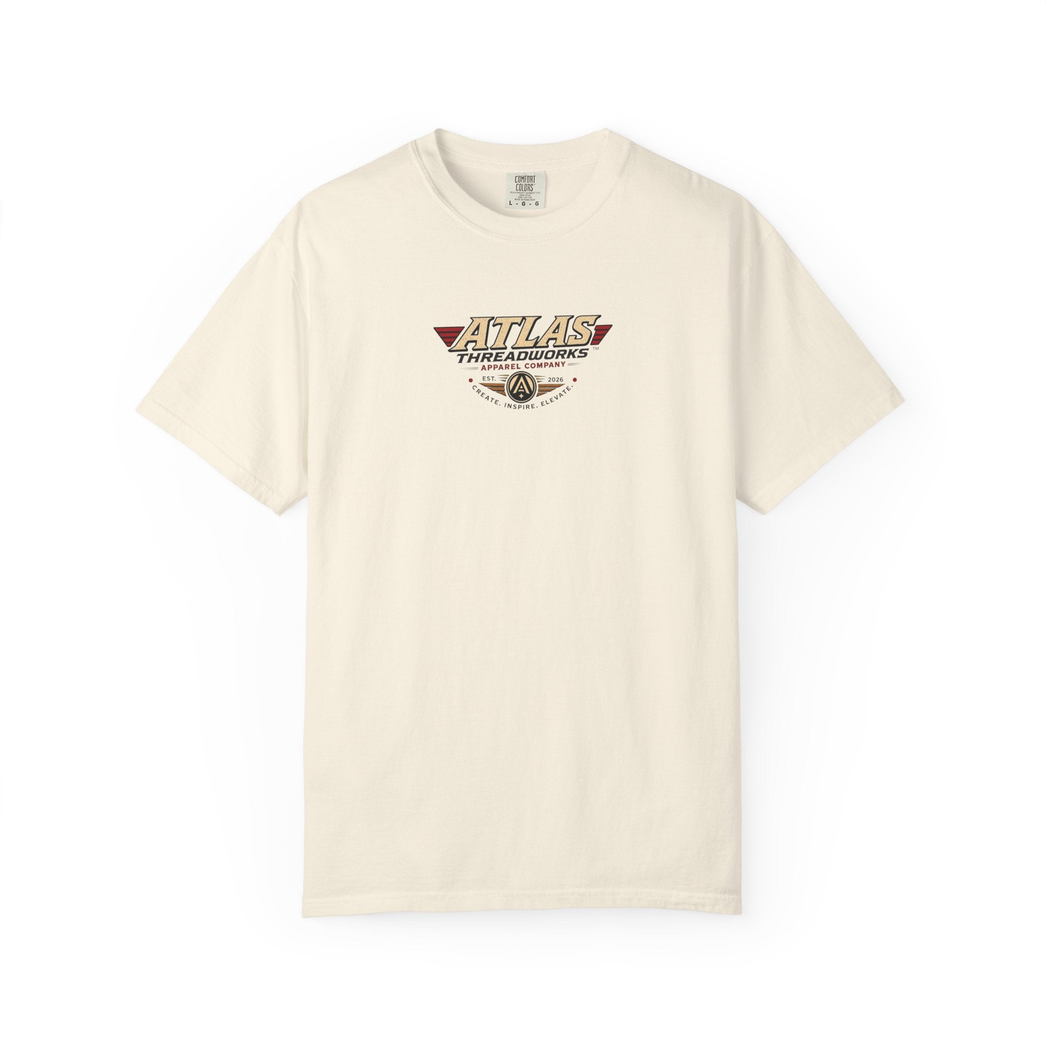 Atlas Threadworks Retro Robot T-Shirt — Vintage Logo & Handshake Graphic