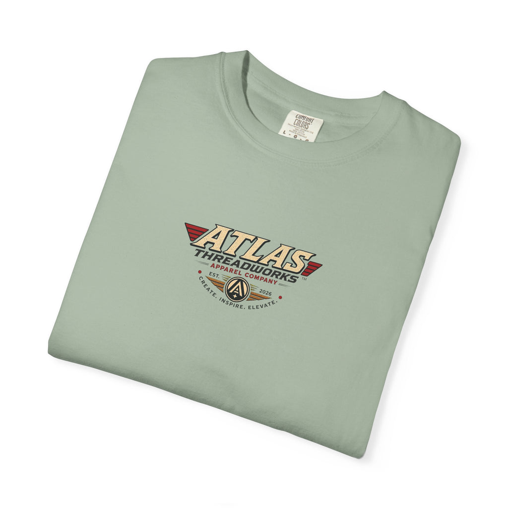 Atlas Threadworks Space Exploration T-Shirt — Retro Space Helmet Logo