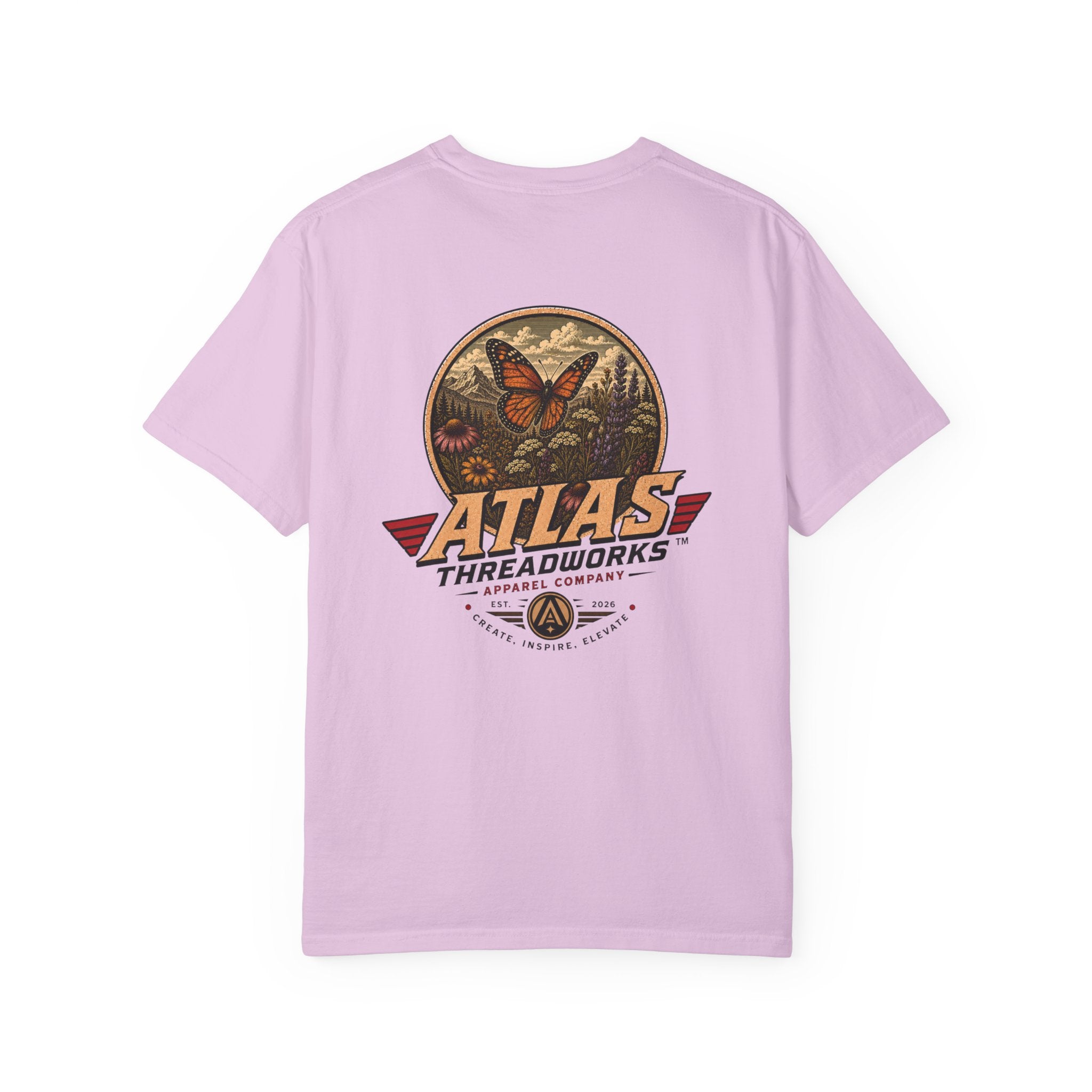 Atlas Threadworks Butterfly Graphic T-Shirt — Vintage Butterfly Logo Tee