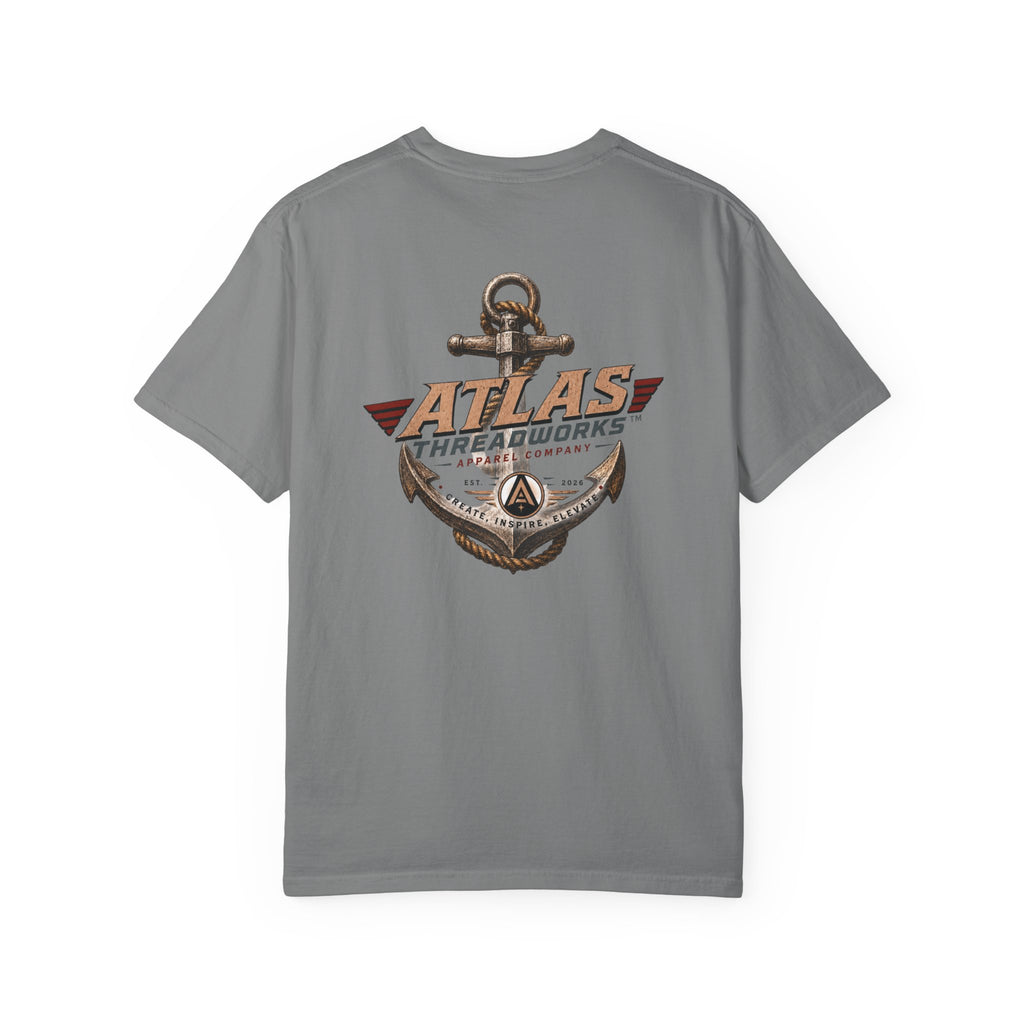 Atlas Threadworks Vintage Dive Helmet T‑Shirt — Nautical Anchor Graphic Tee