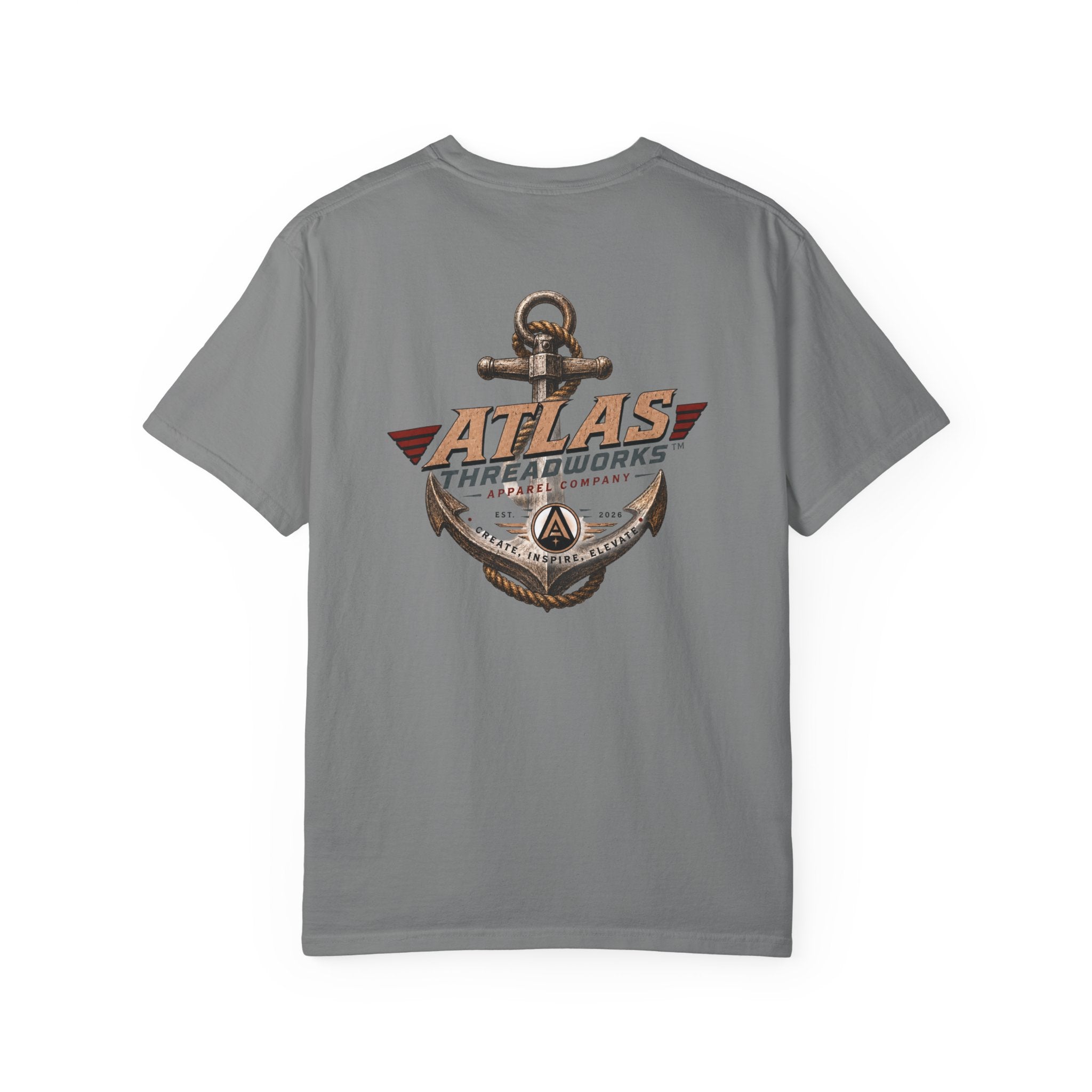 Atlas Threadworks Vintage Dive Helmet T‑Shirt — Nautical Anchor Graphic Tee