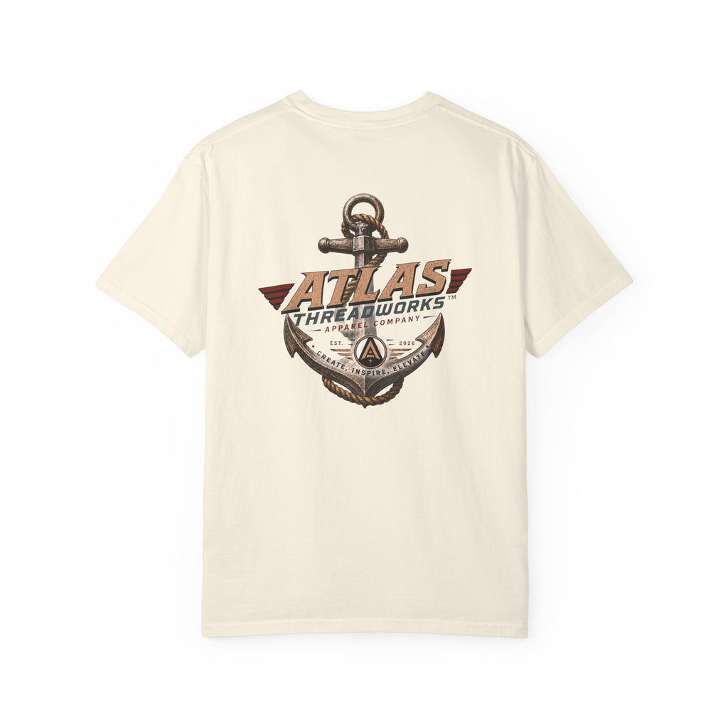 Atlas Threadworks Vintage Dive Helmet T‑Shirt — Nautical Anchor Graphic Tee