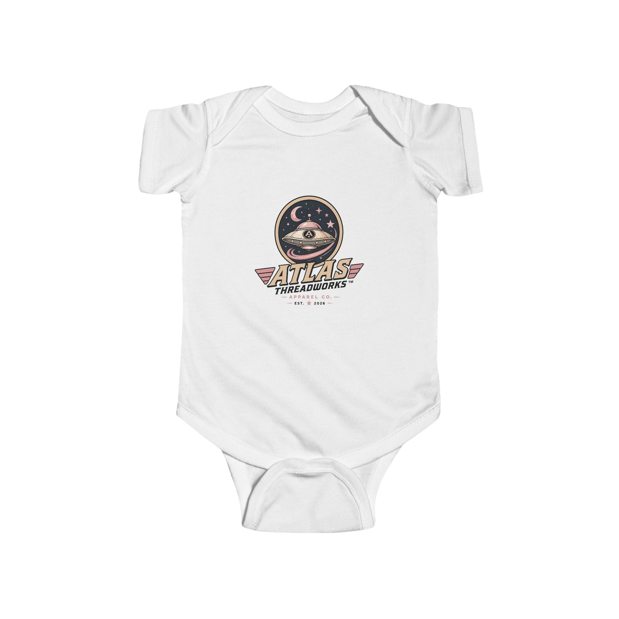 Infant Bodysuit - Vintage Aviator Rocket Logo Baby Onesie (Atlas Threadworks)