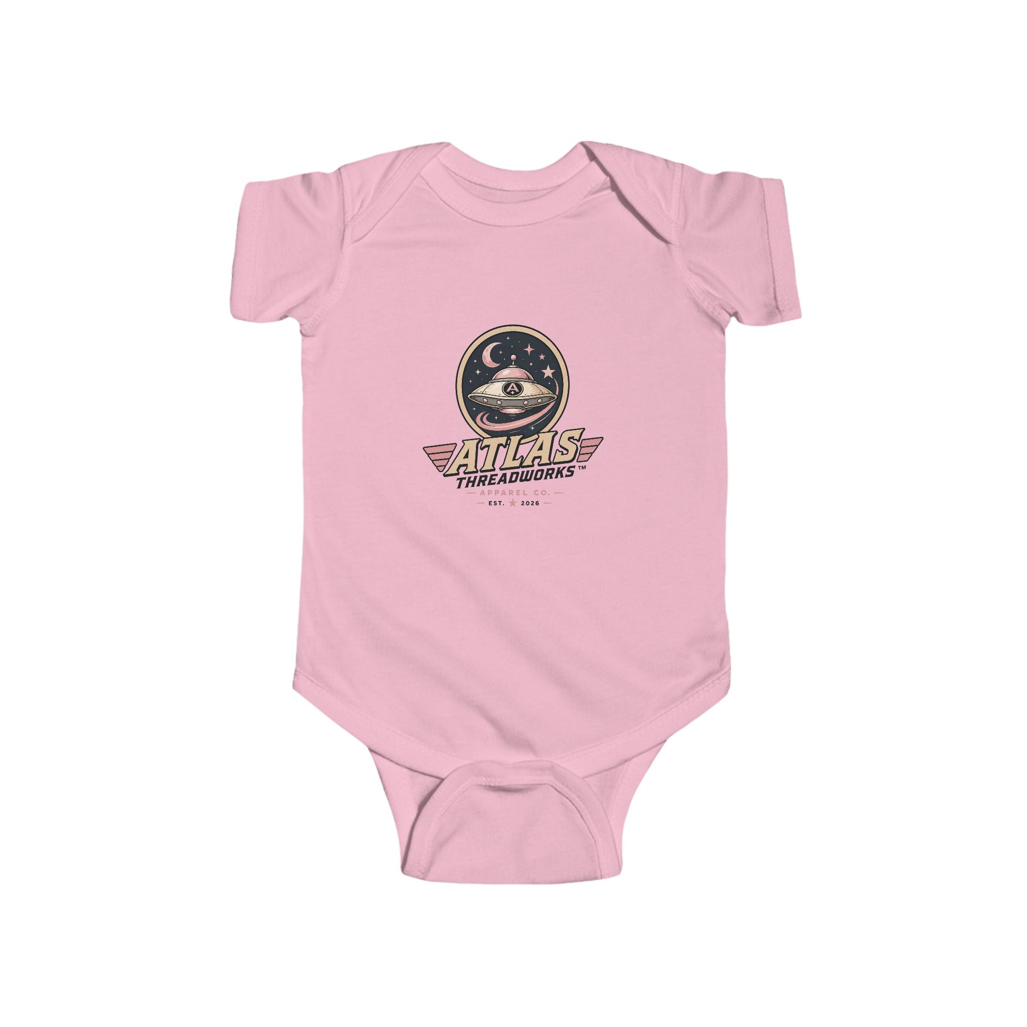 Infant Bodysuit - Vintage Aviator Rocket Logo Baby Onesie (Atlas Threadworks)