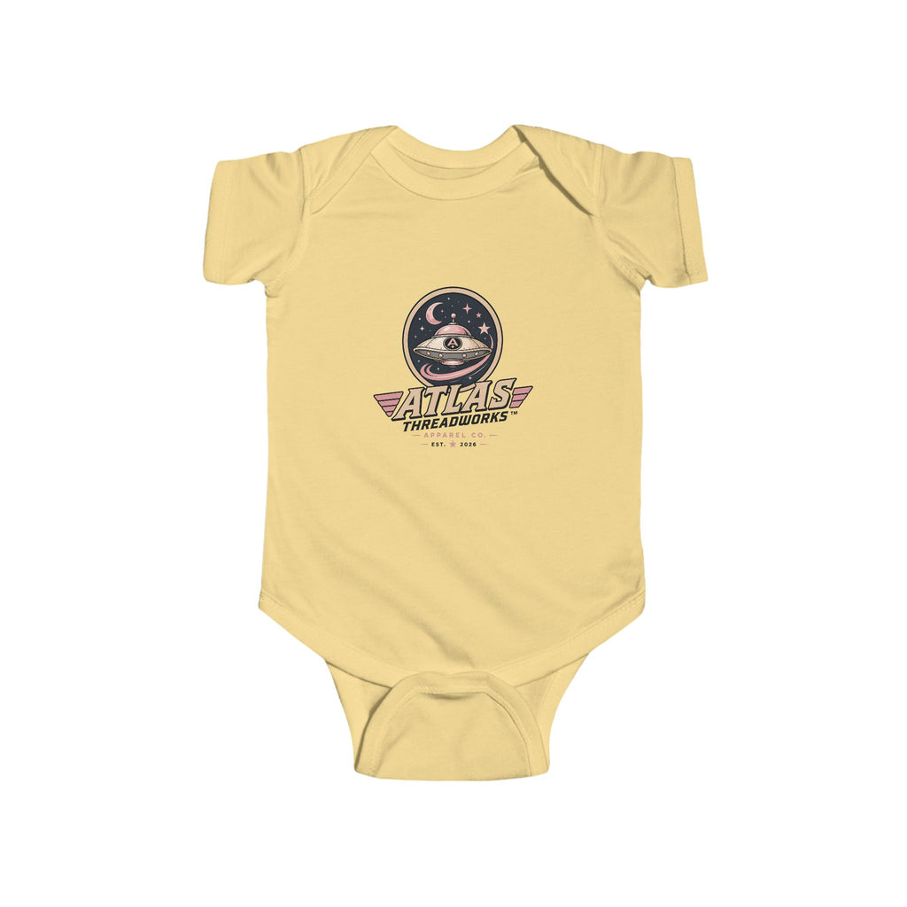 Infant Bodysuit - Vintage Aviator Rocket Logo Baby Onesie (Atlas Threadworks)