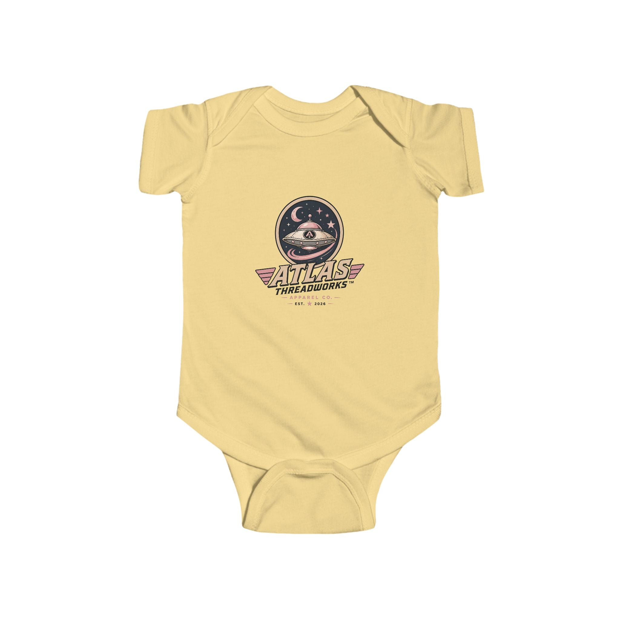 Infant Bodysuit - Vintage Aviator Rocket Logo Baby Onesie (Atlas Threadworks)