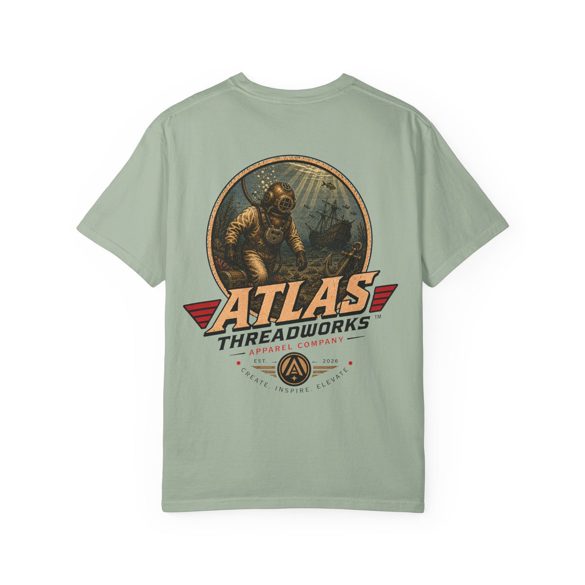 Atlas Threadworks Anchor Dive T-Shirt — Vintage Deep Sea Graphic Tee