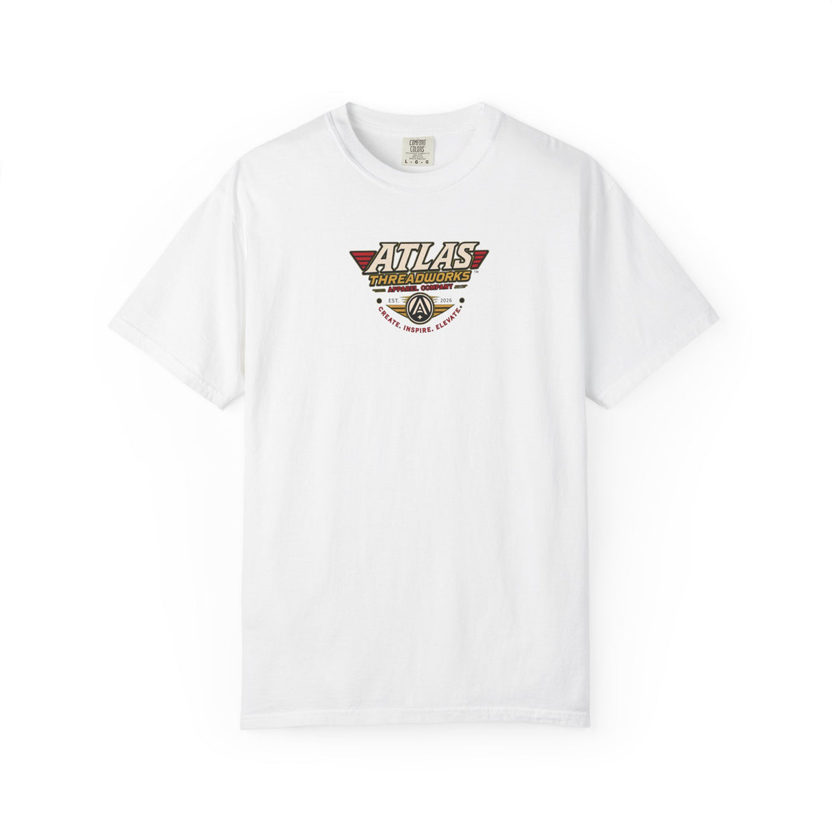 Atlas Threadworks Vintage Logo T‑Shirt Ancient Egypt UFO