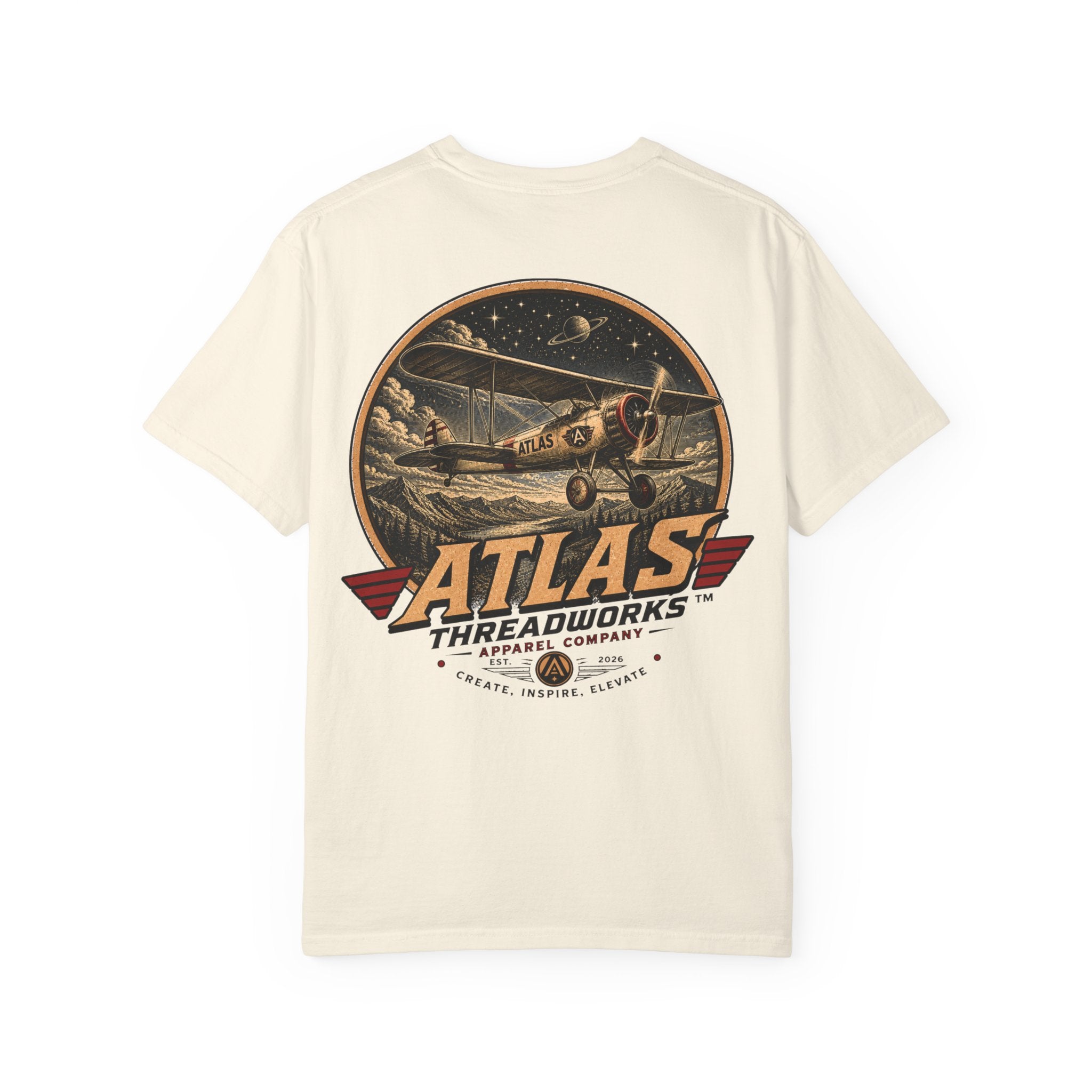 Vintage Atlas Threadworks Airplane T-Shirt
