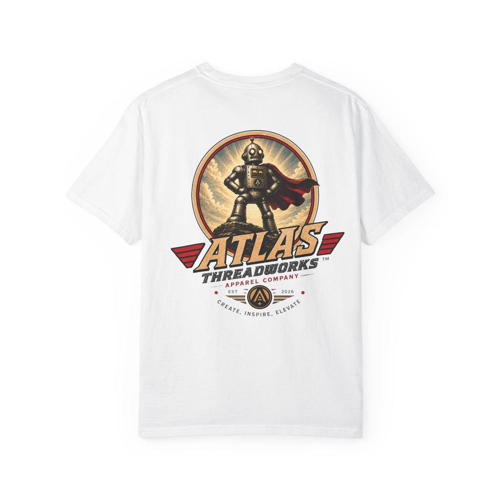 Atlas Threadworks Robot Logo T-Shirt — Vintage Retro Graphic Tee
