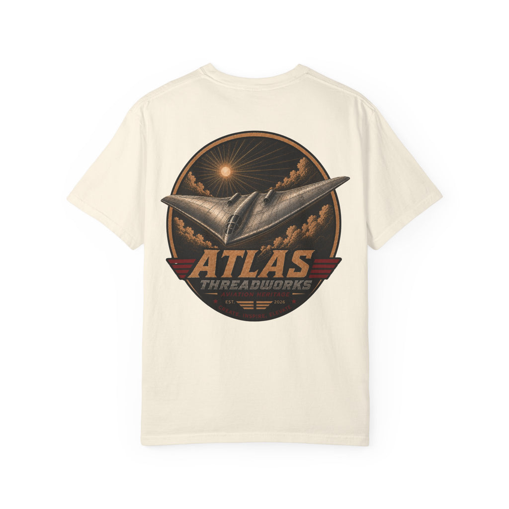 Atlas Threadworks Vintage Flying Wing Airplane T-Shirt