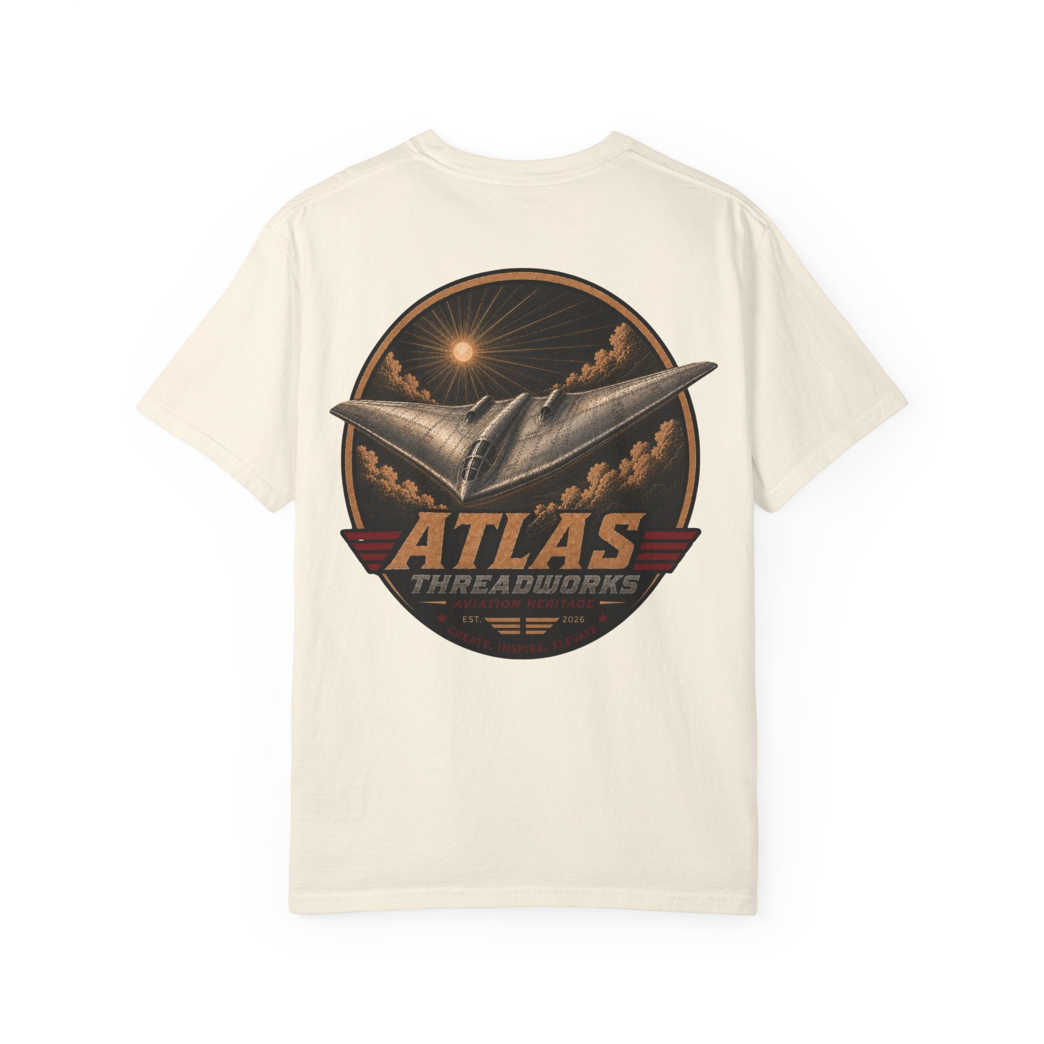 Atlas Threadworks Vintage Flying Wing Airplane T-Shirt