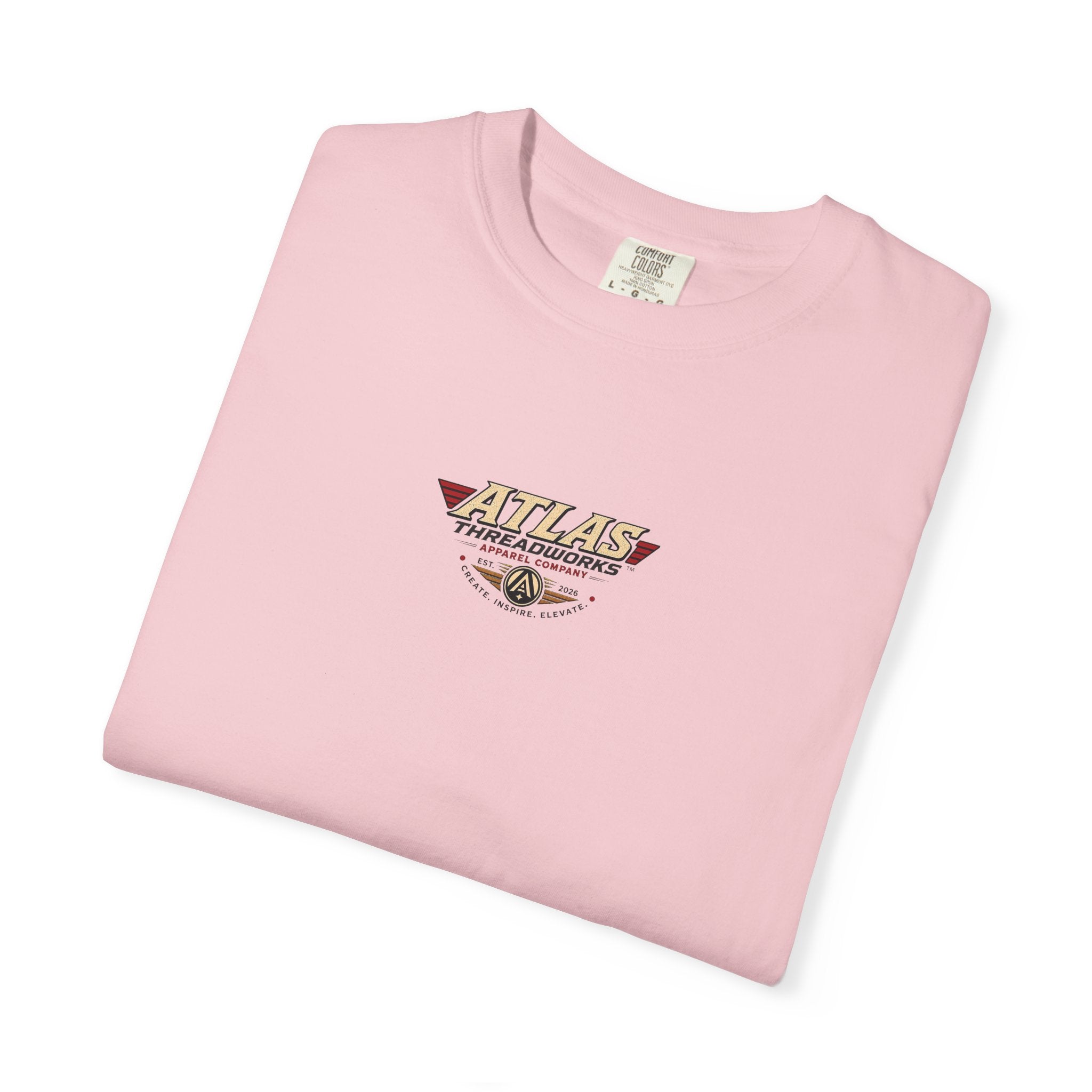 Atlas Threadworks Floral Logo T-Shirt — Vintage Rose Graphic Tee
