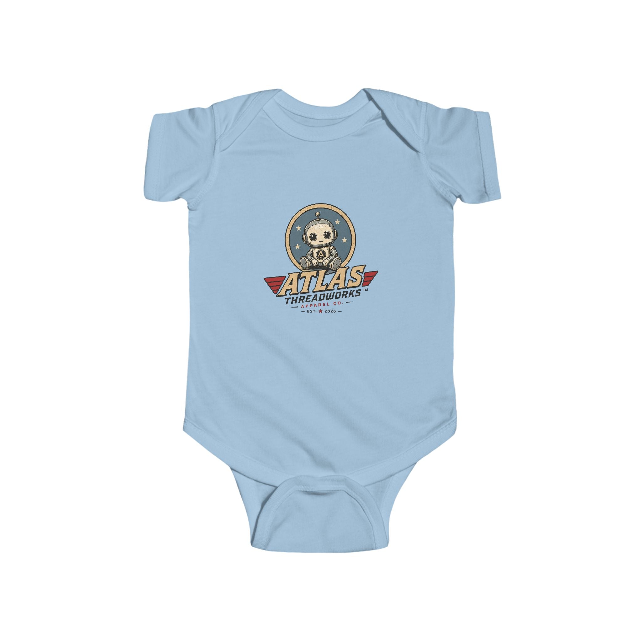 Atlas Threadworks Retro Pilot Infant Bodysuit - Vintage Aviation Baby Onesie