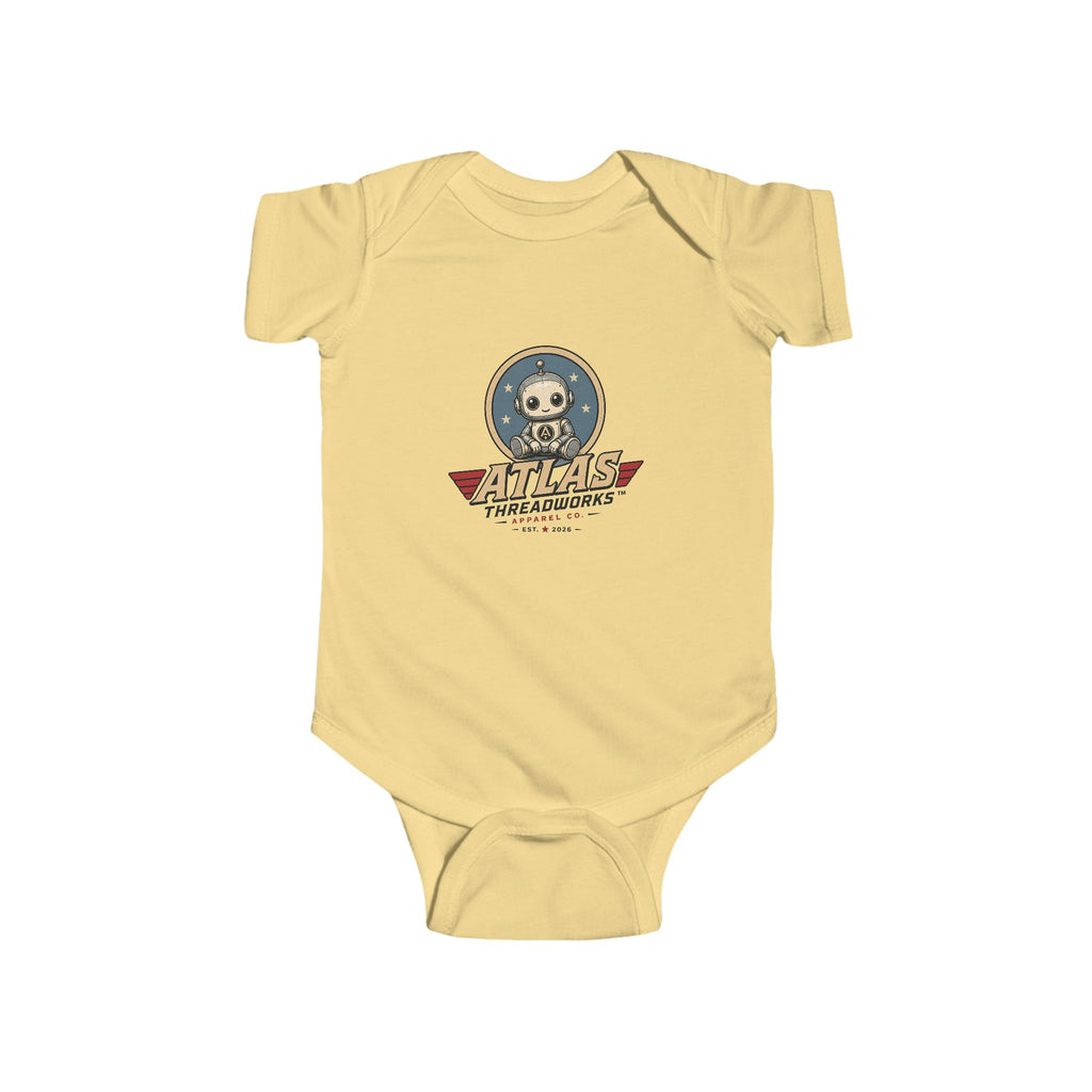 Atlas Threadworks Retro Pilot Infant Bodysuit - Vintage Aviation Baby Onesie