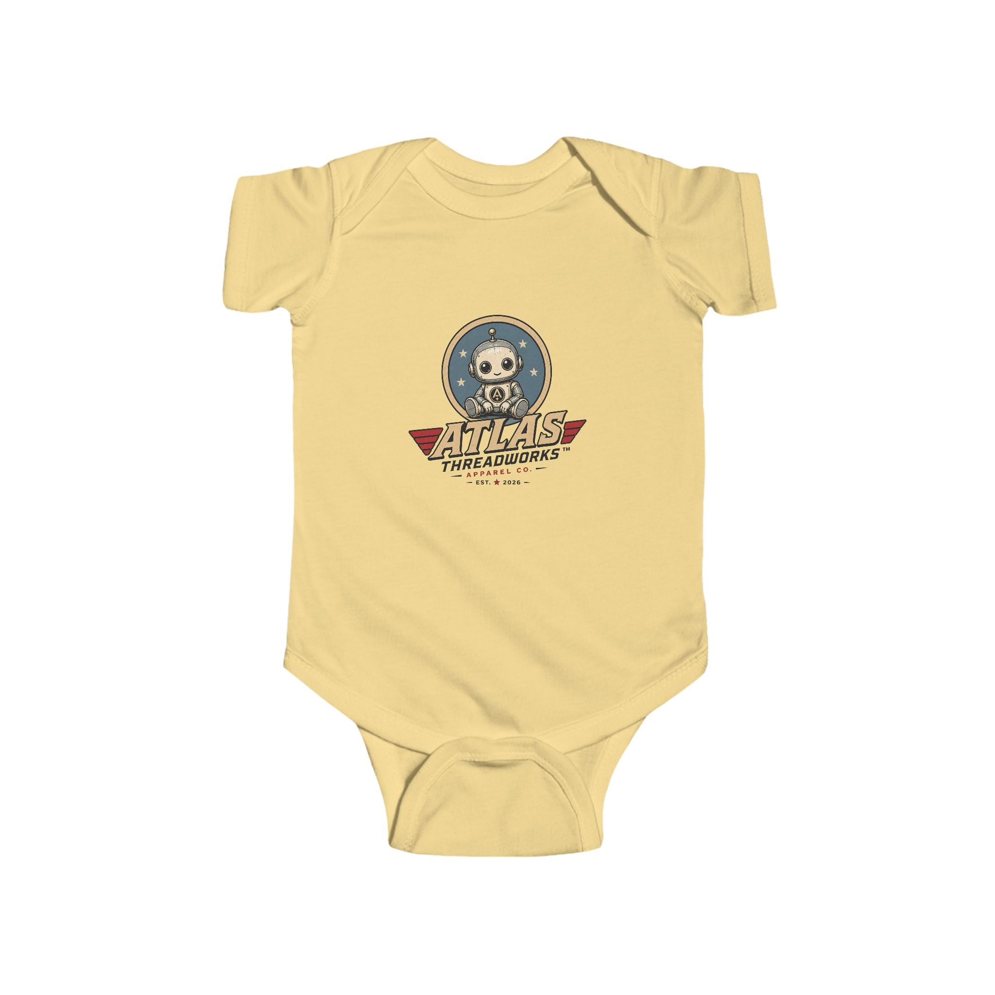 Atlas Threadworks Retro Pilot Infant Bodysuit - Vintage Aviation Baby Onesie