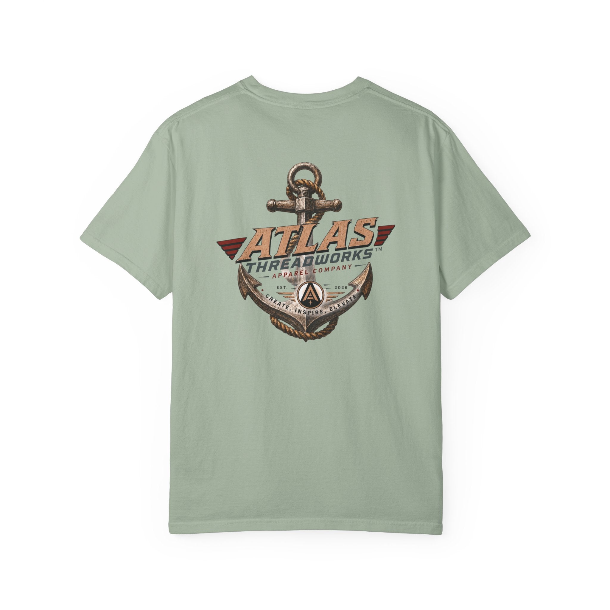 Atlas Threadworks Vintage Dive Helmet T‑Shirt — Nautical Anchor Graphic Tee