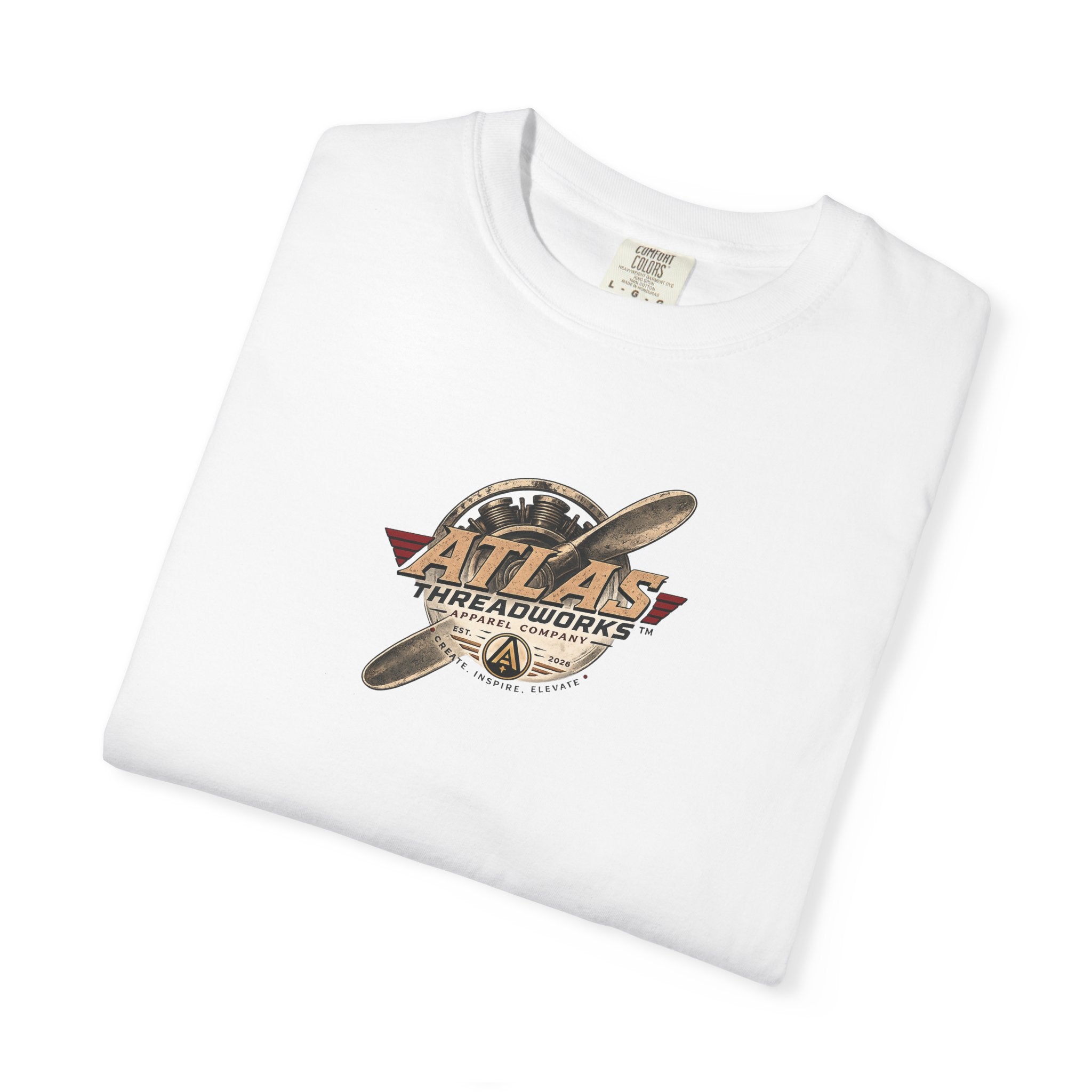 Atlas Threadworks Vintage Airplane T-Shirt — "Born to Fly" Graphic Tee