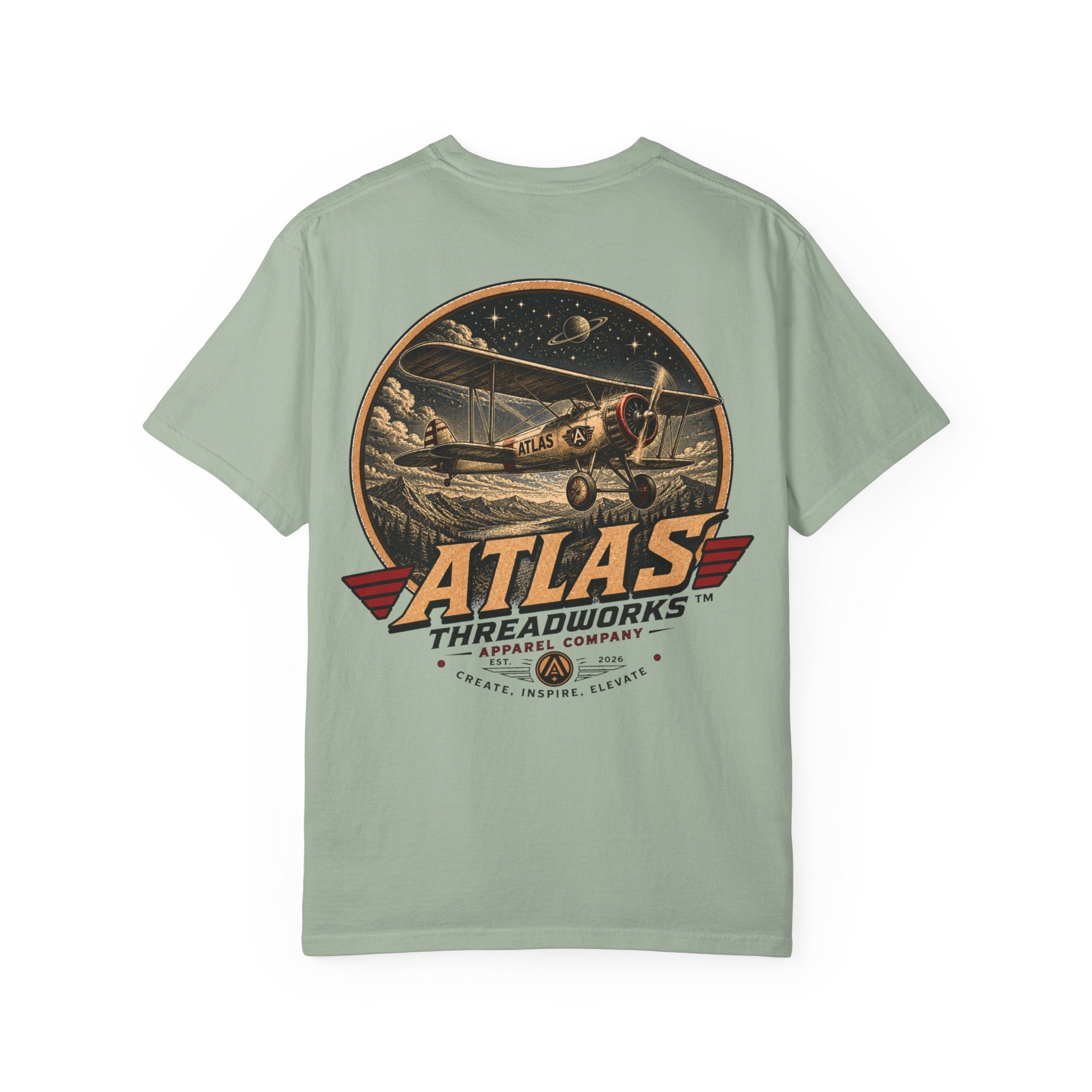 Vintage Atlas Threadworks Airplane T-Shirt