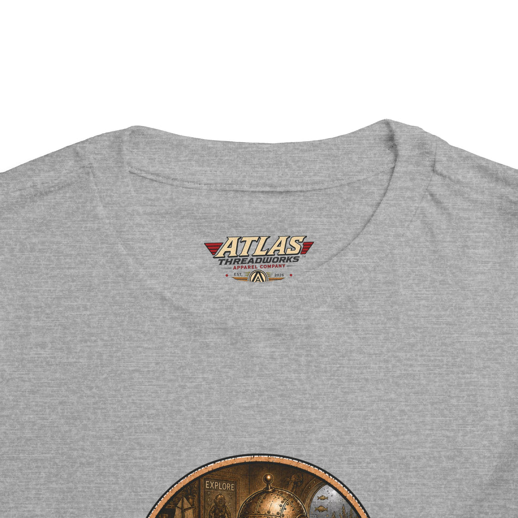 Atlas Threadworks Toddler Tee — Retro Vintage Diving Mechanic Logo