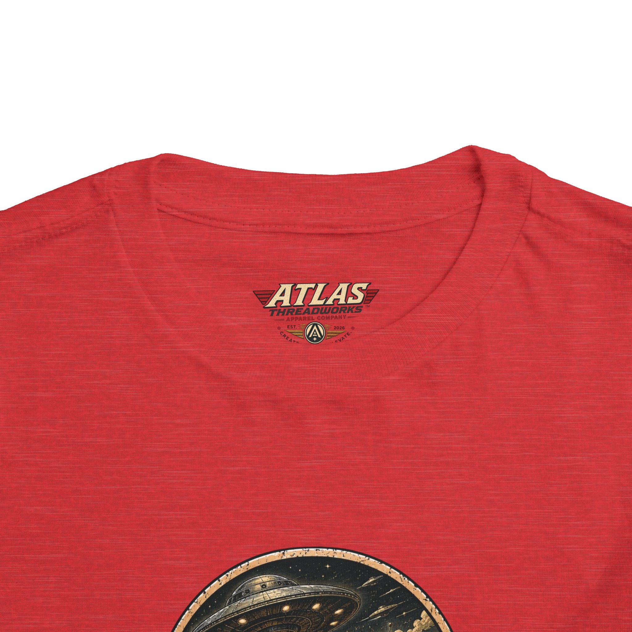 Atlas Threadworks Toddler Tee — Retro Rocket Logo Kids Shirt