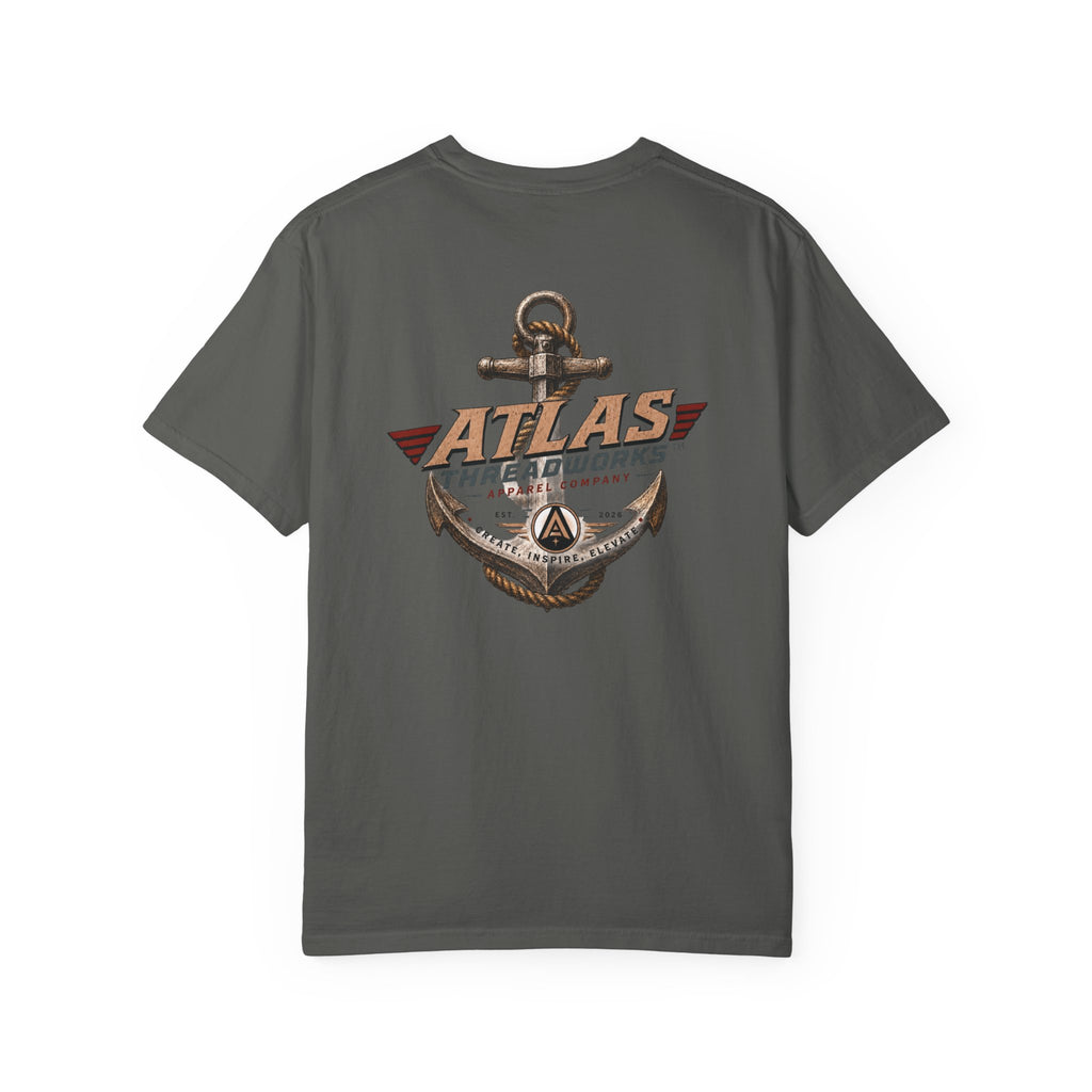 Atlas Threadworks Vintage Dive Helmet T‑Shirt — Nautical Anchor Graphic Tee