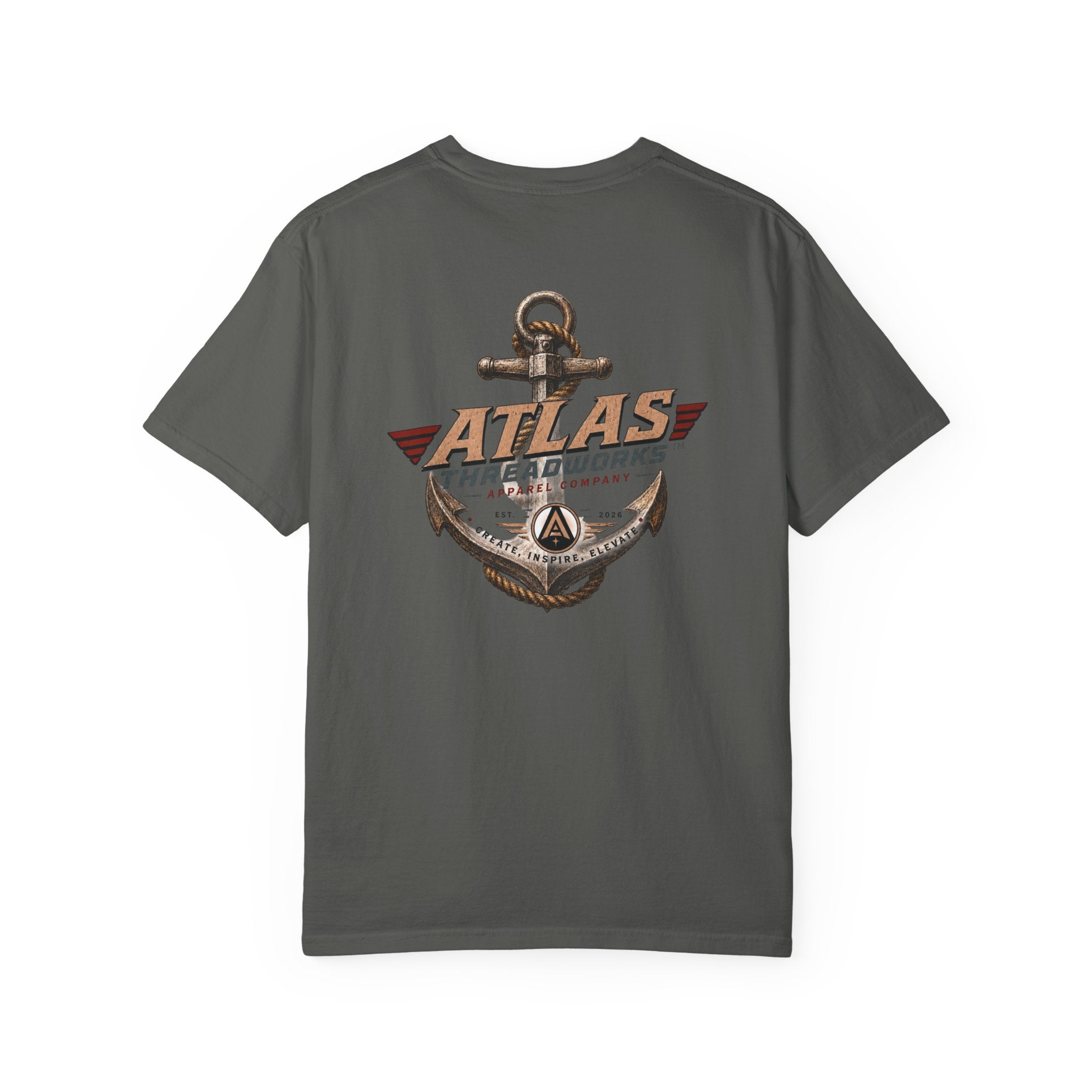 Atlas Threadworks Vintage Dive Helmet T‑Shirt — Nautical Anchor Graphic Tee