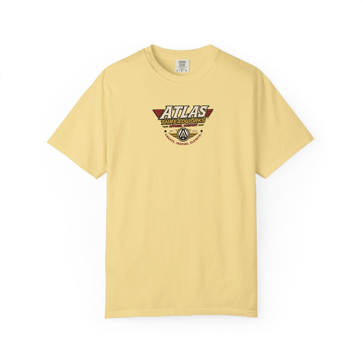 Atlas Threadworks Vintage Logo T‑Shirt Ancient Egypt UFO
