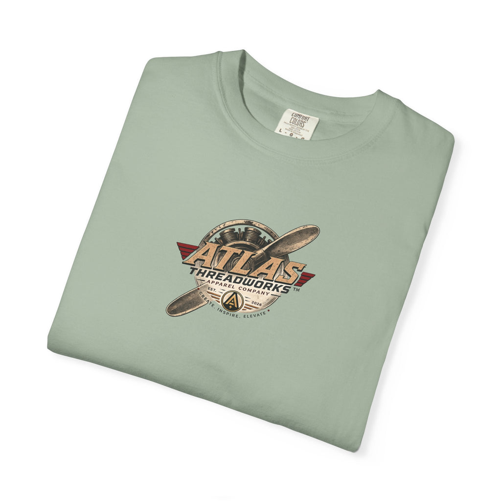 Atlas Threadworks Vintage Airplane T-Shirt — "Born to Fly" Graphic Tee