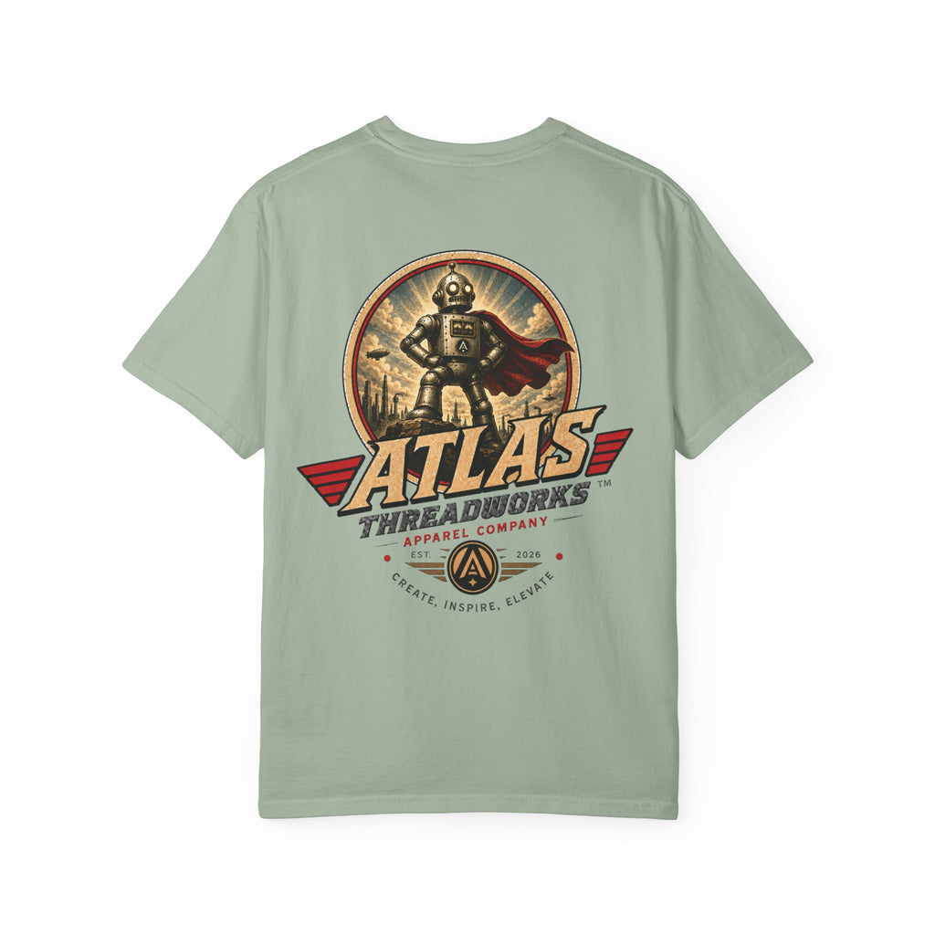 Atlas Threadworks Vintage Robot T-Shirt — Retro Industrial Graphic Tee
