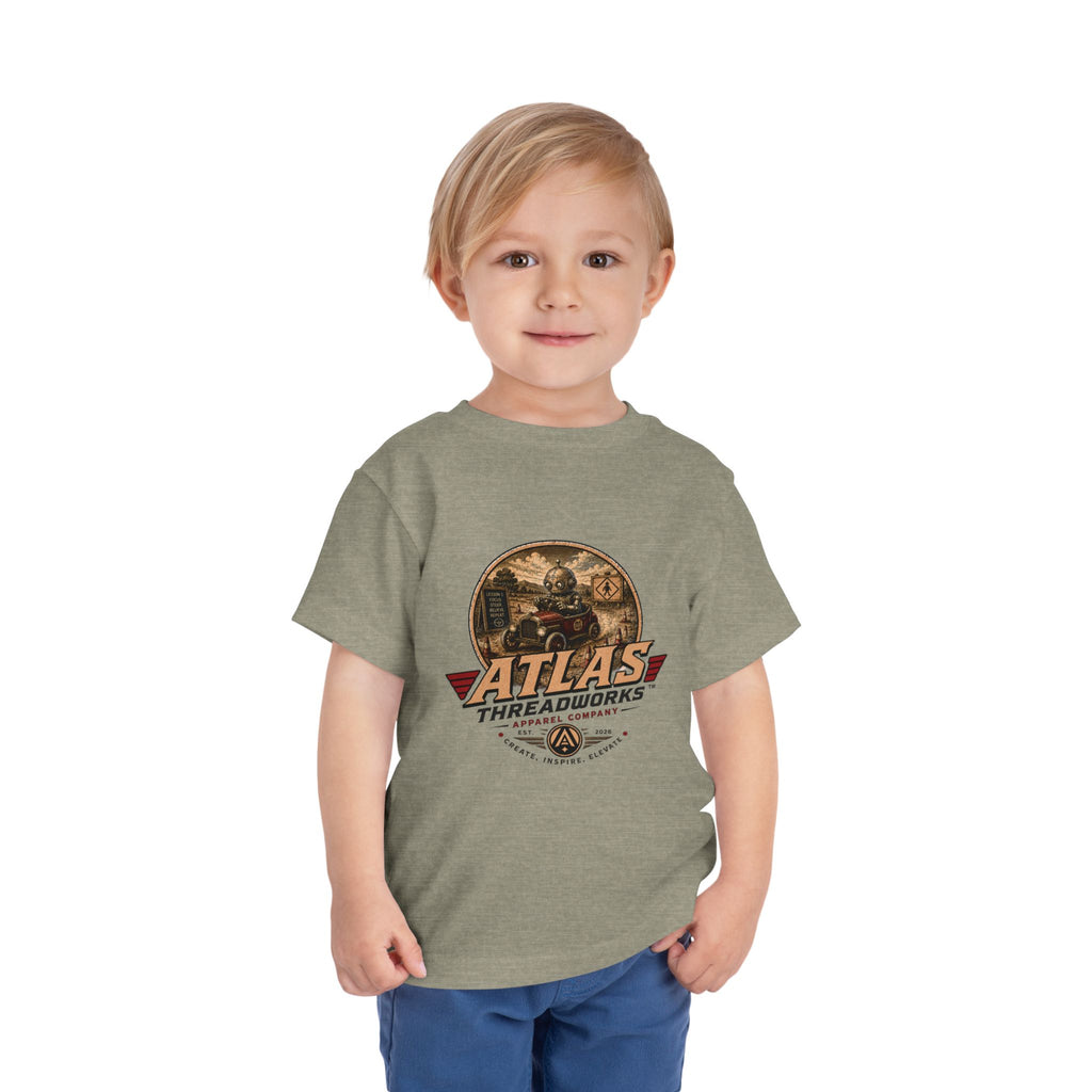 Toddler Tee — Atlas Threadworks Vintage Learning to Drive Logo Kids Shirt