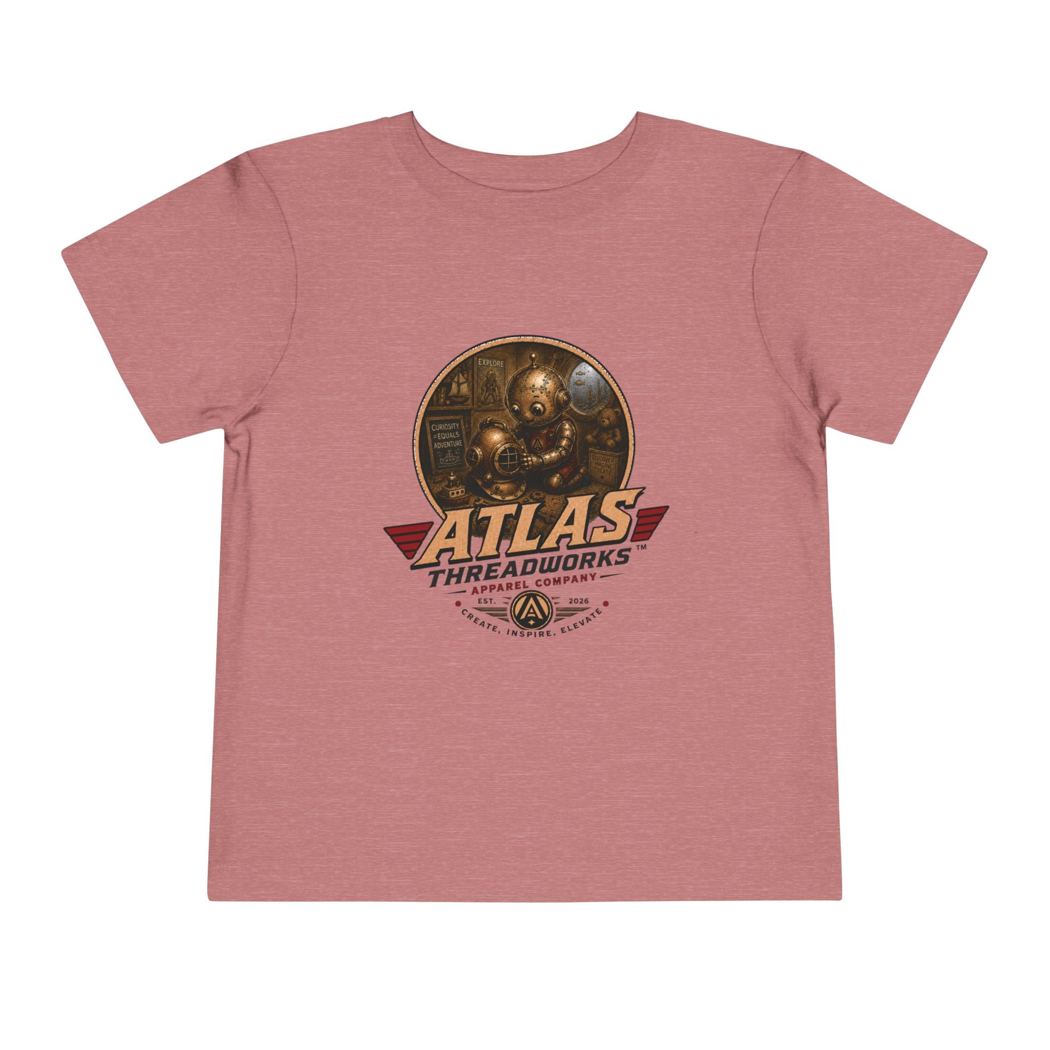 Atlas Threadworks Toddler Tee — Retro Vintage Diving Mechanic Logo