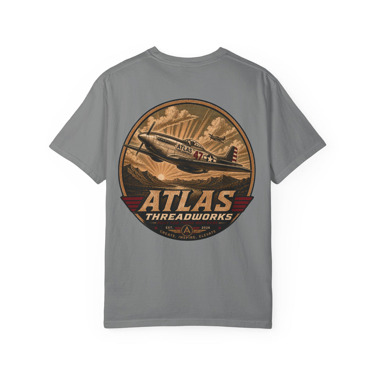 Atlas Threadworks Vintage Airplane T-Shirt — Retro Aviation Graphic Tee