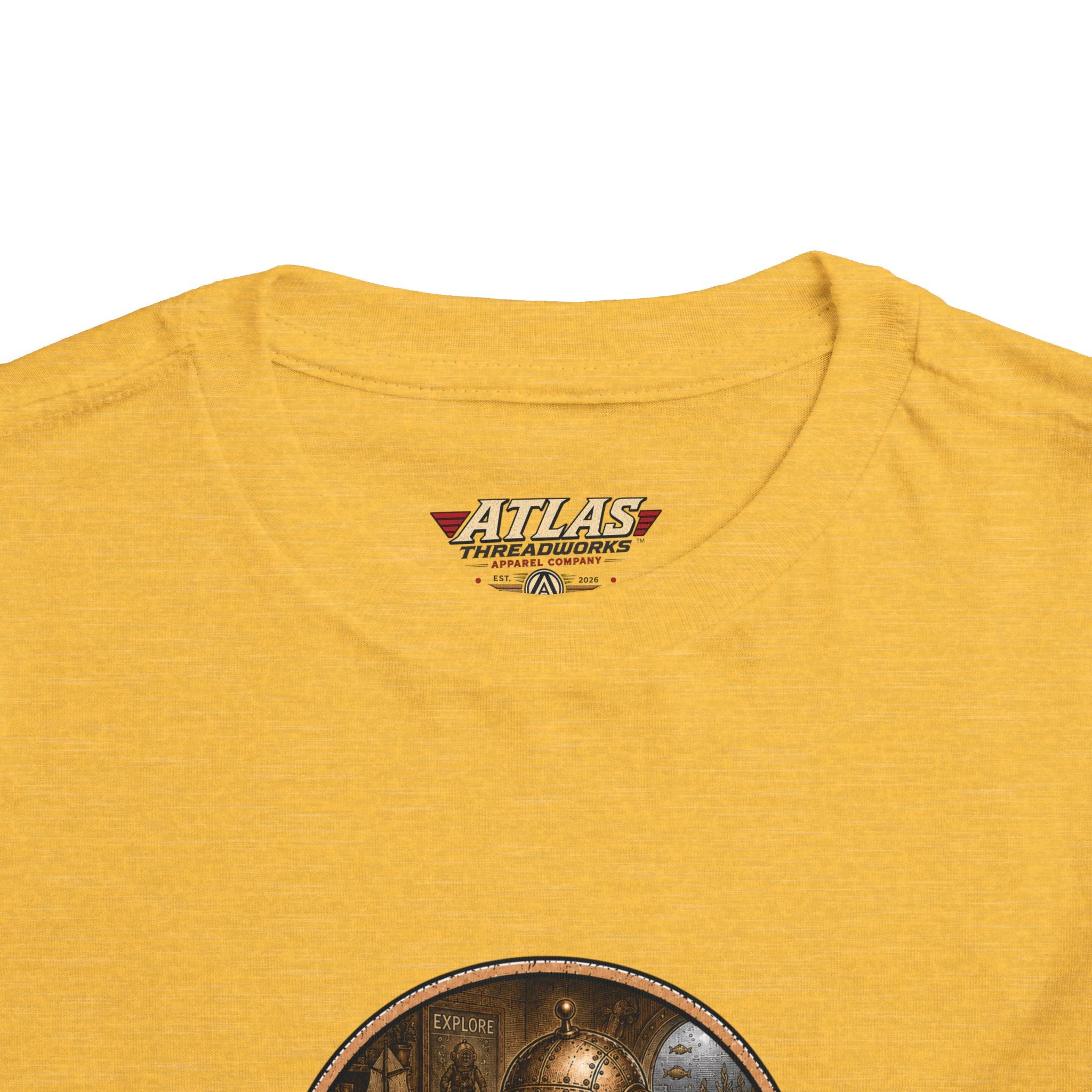 Atlas Threadworks Toddler Tee — Retro Vintage Diving Mechanic Logo