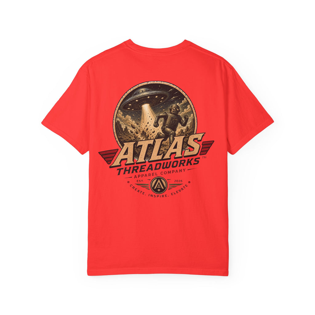 Atlas Threadworks Graphic T-Shirt — Vintage UFO Robot Chase