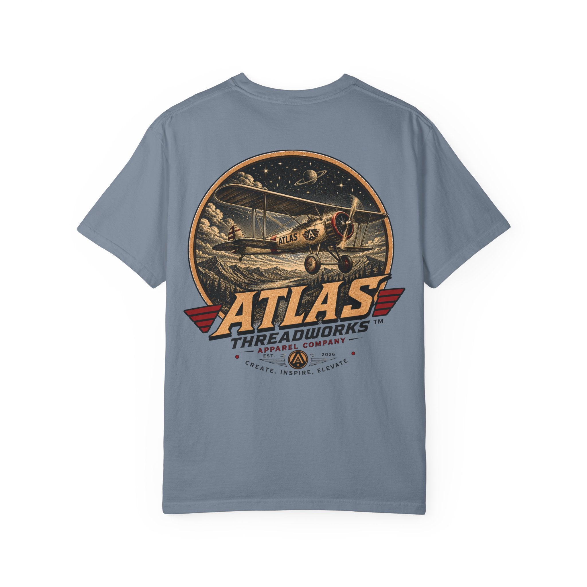 Vintage Atlas Threadworks Airplane T-Shirt