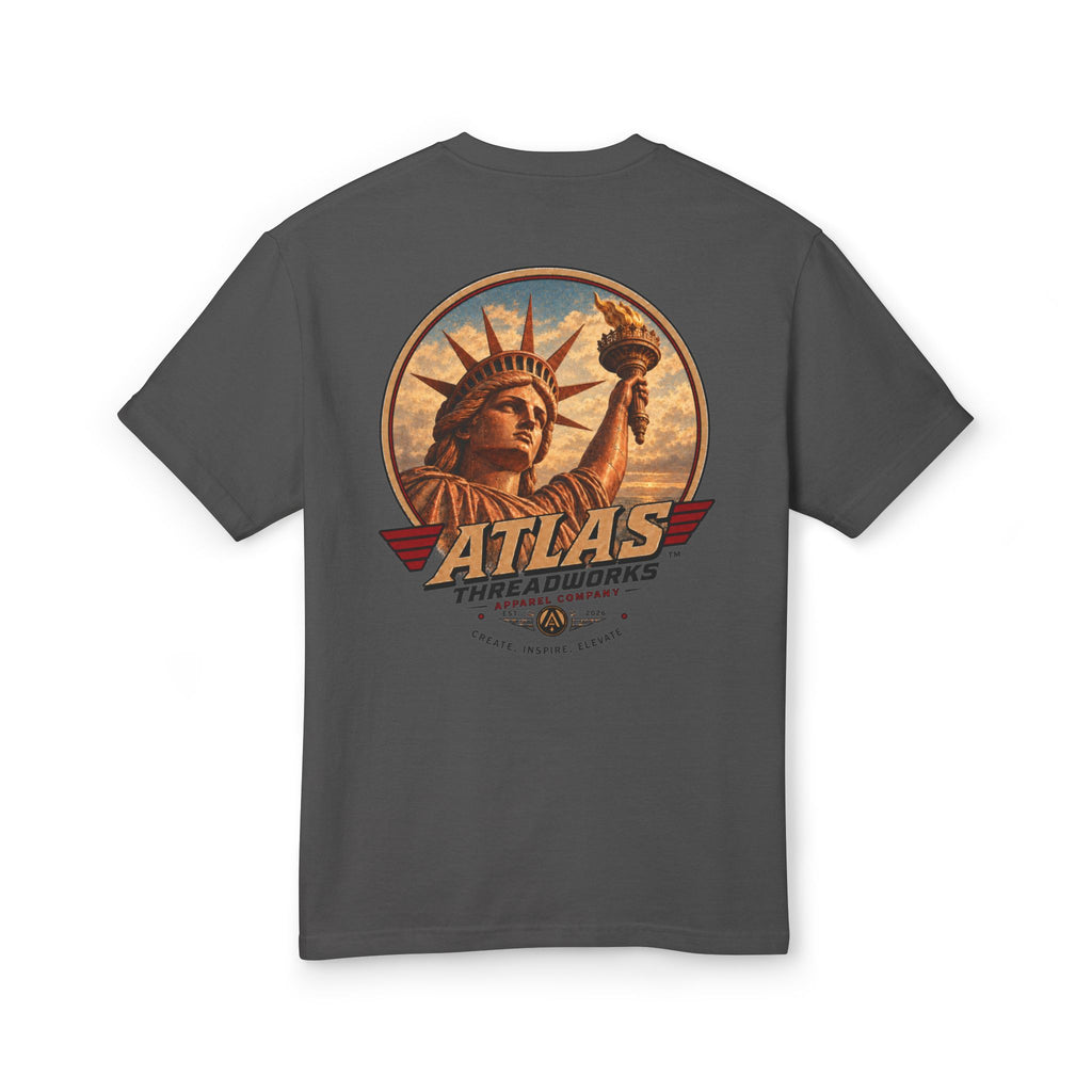 Liberty Statue Graphic Tee — Atlas Threadworks Vintage Americana T-Shirt