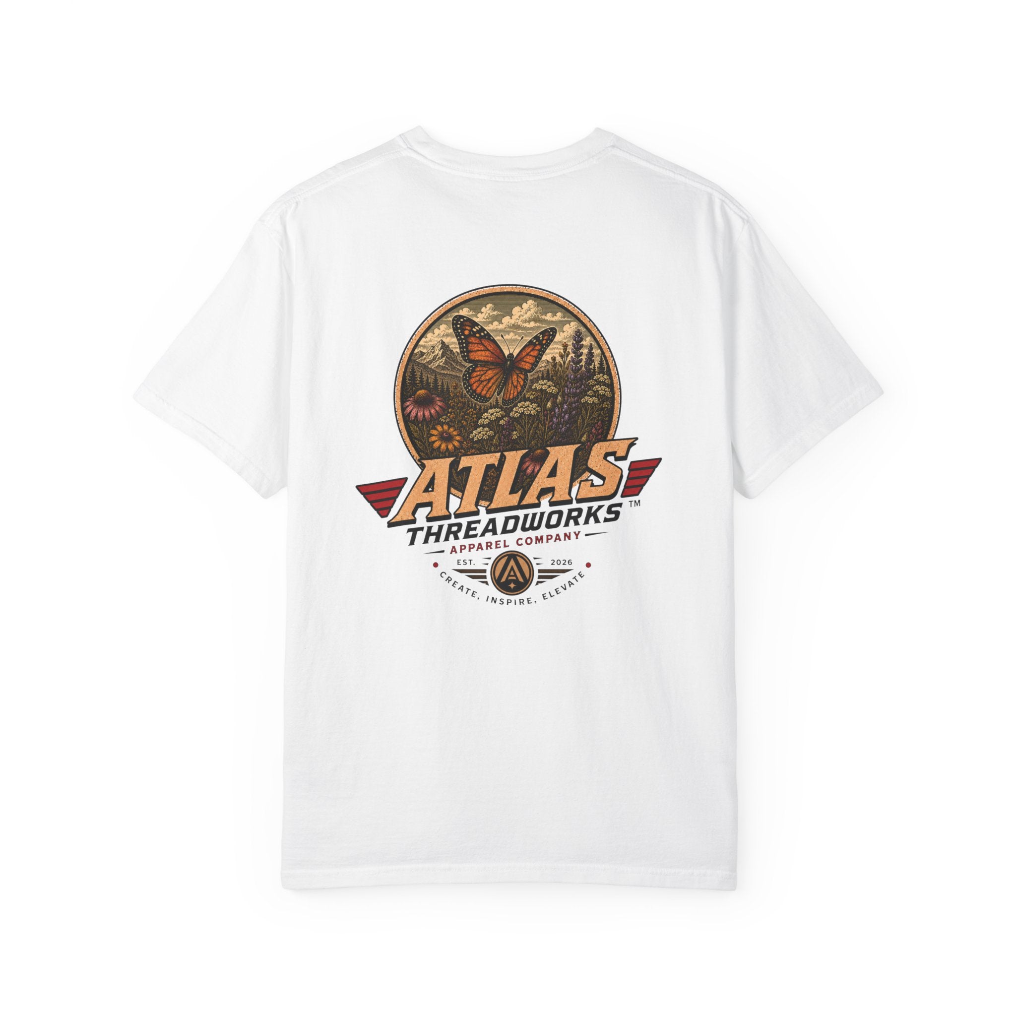 Atlas Threadworks Butterfly Graphic T-Shirt — Vintage Butterfly Logo Tee