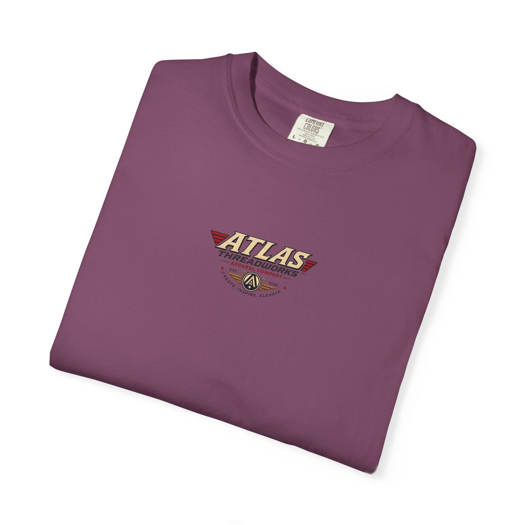 Atlas Threadworks Floral Logo T-Shirt — Vintage Rose Graphic Tee